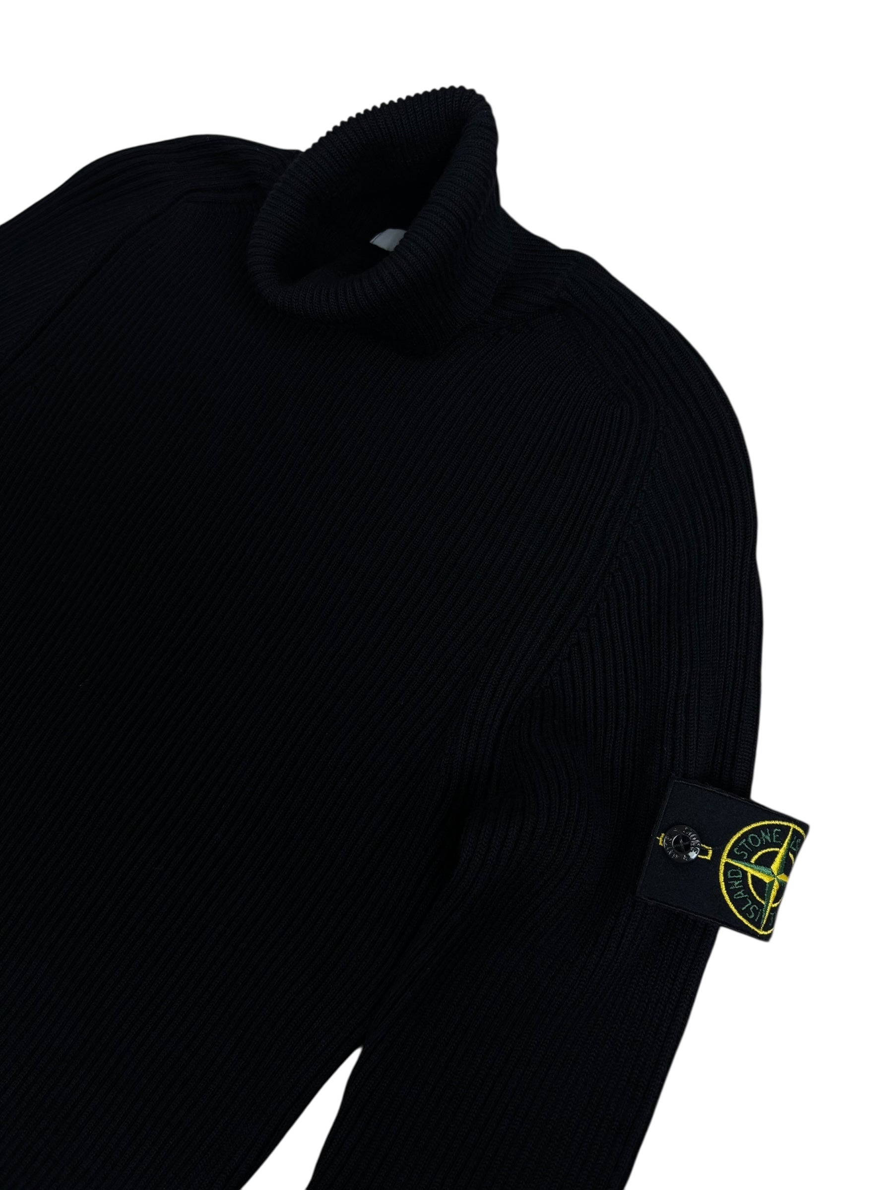 PULL COL ROULÉ STONE ISLAND - NOIR - TAILLE S