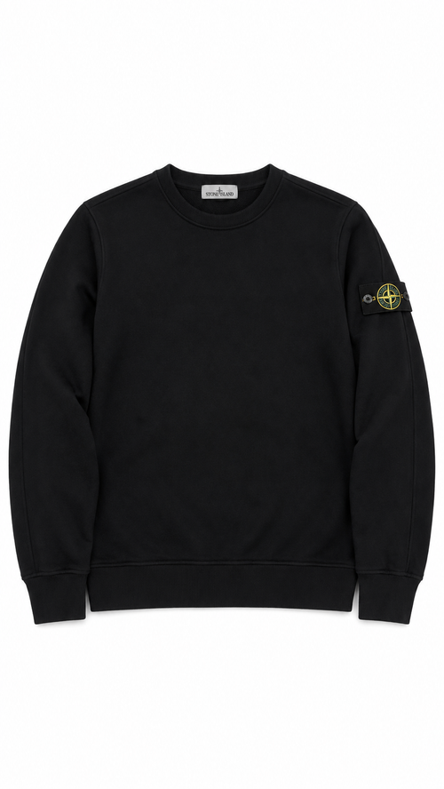 Sweat-shirt Crewneck Stone Island Junior - Noir - Taille 12 ans