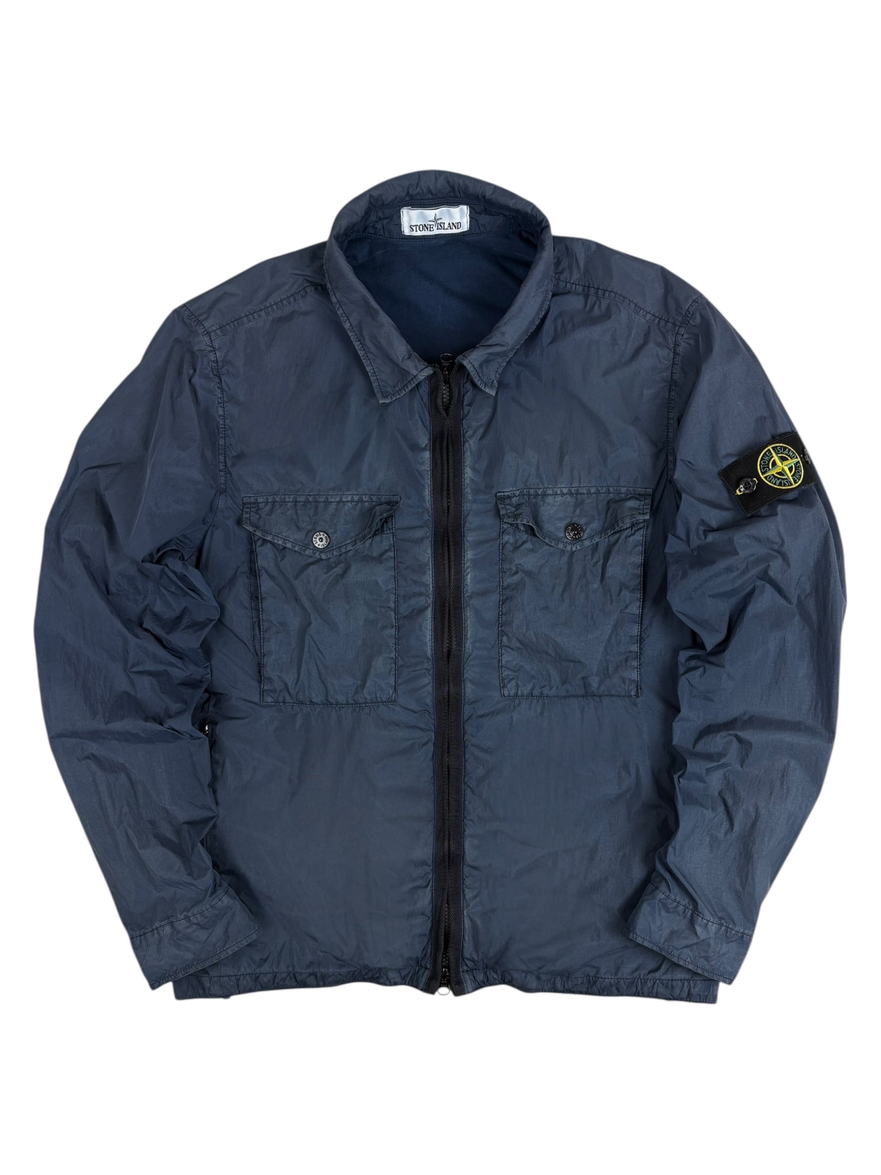 VESTE STONE ISLAND GARMENT DYED CRINKLE REPS NY - MARINE - TAILLE L