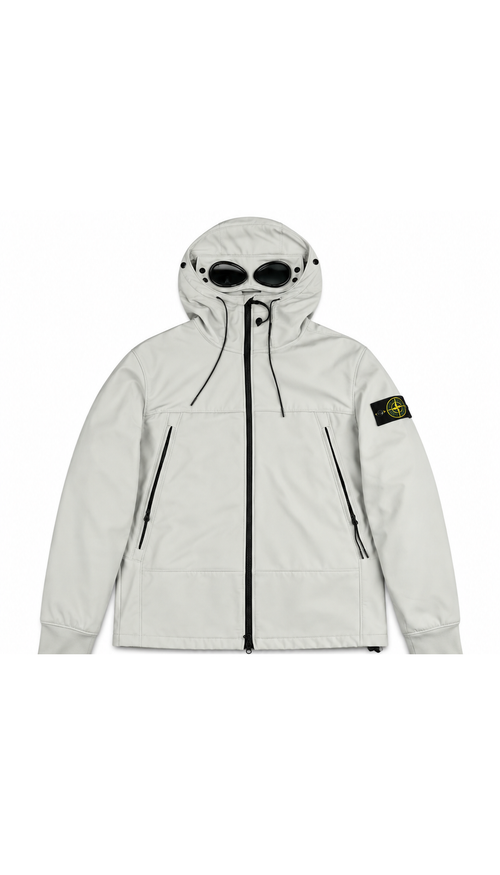 Giacca C.P. Company Shell-R Goggle - Crema - Taglia 54
