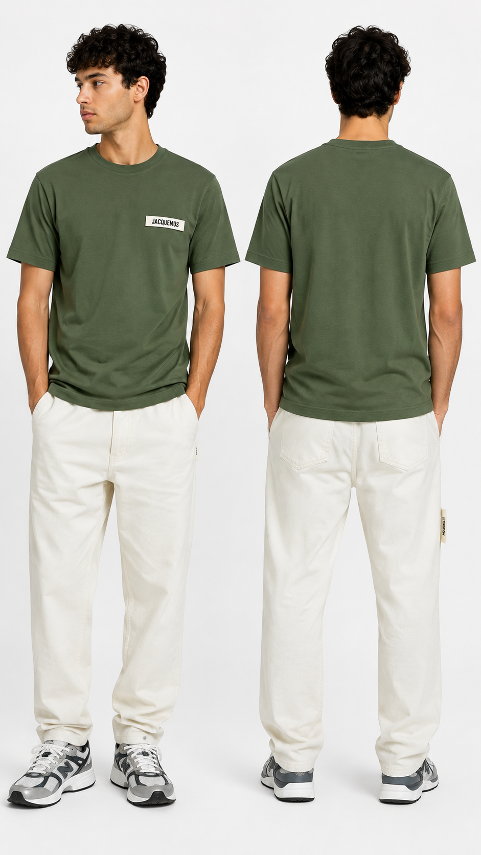 T-shirt Gros Grain Jacquemus - Kaki - Neuf