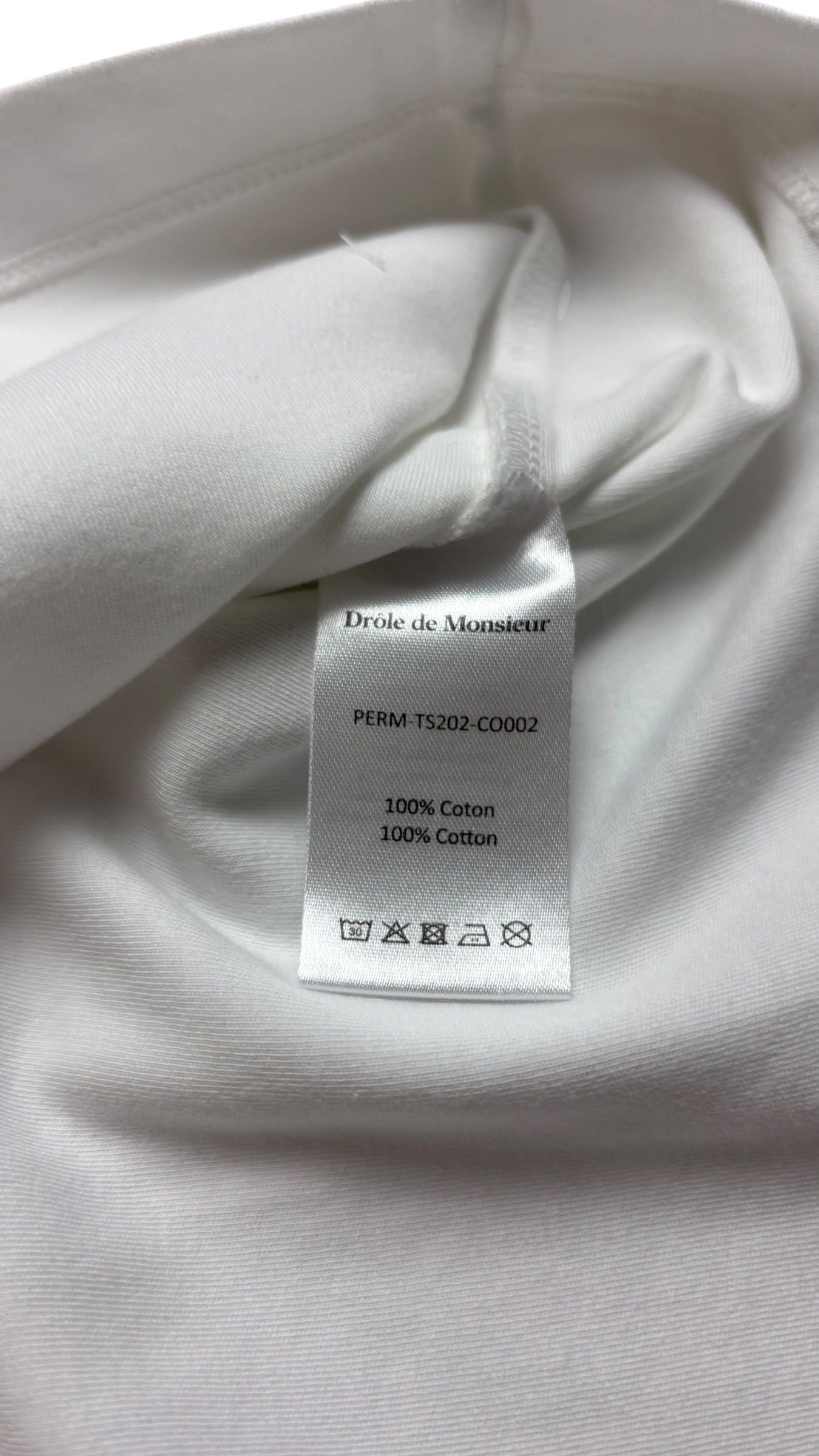 Tee-shirt Drôle de Monsieur Slogan Classique blanc optique neuf - vue 4/4
