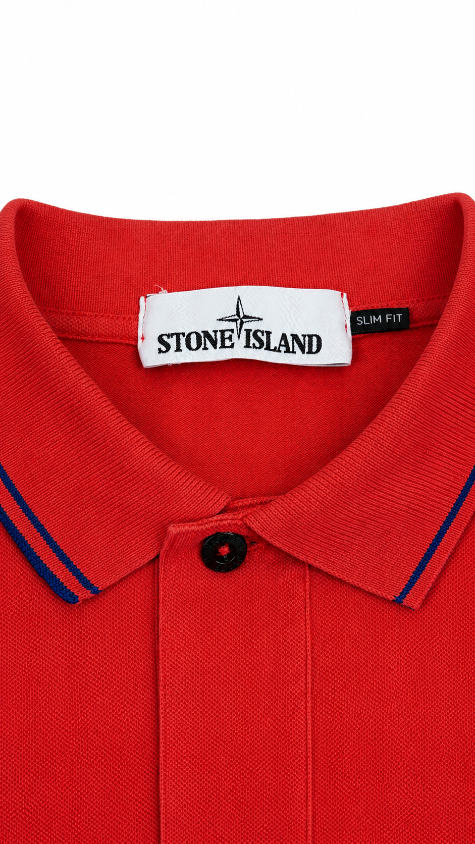 Polo Stone Island rouge taille M - vue 3/4