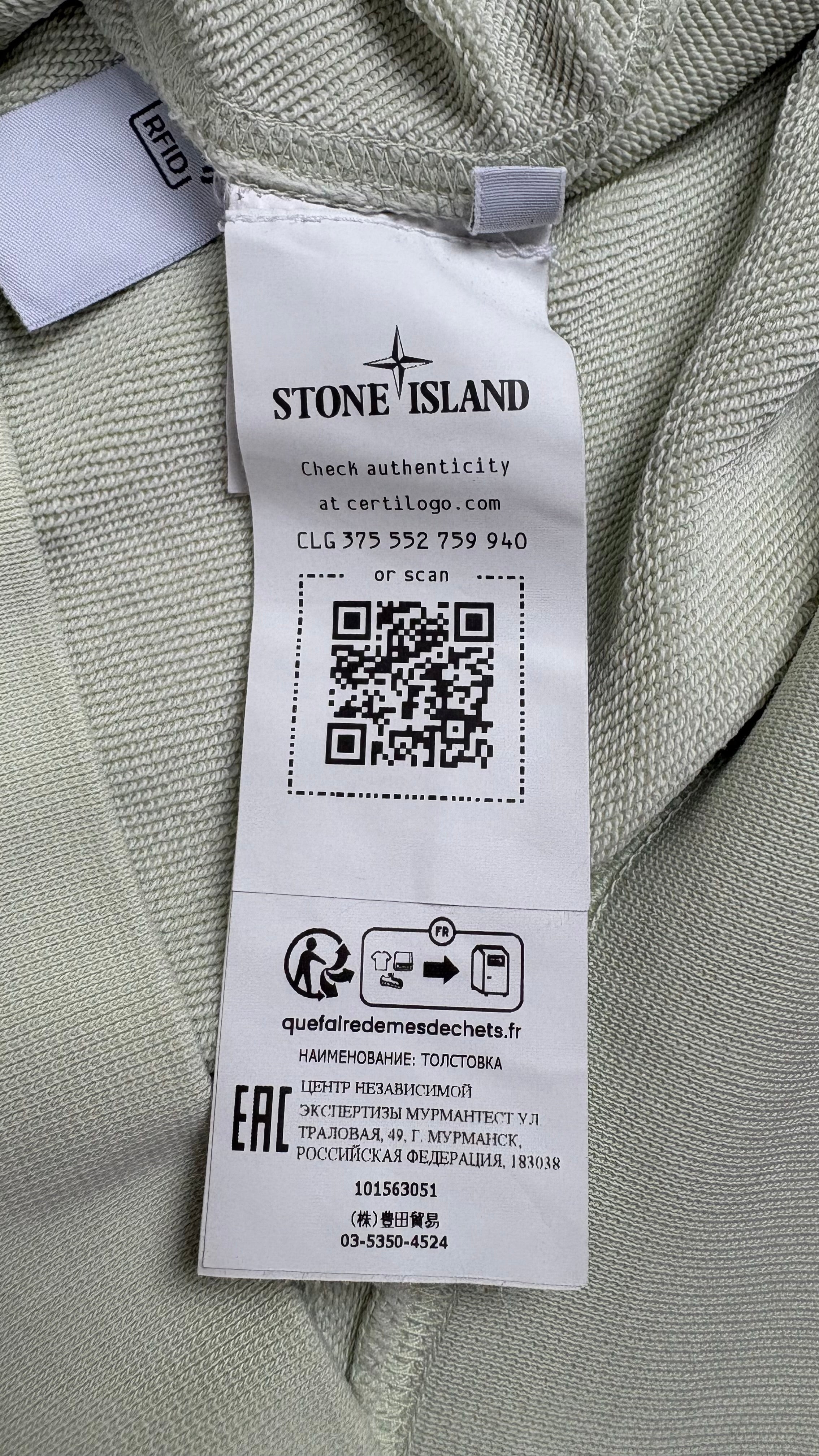 Pull Crewneck Stone Island vert pastel taille S - vue 4/4