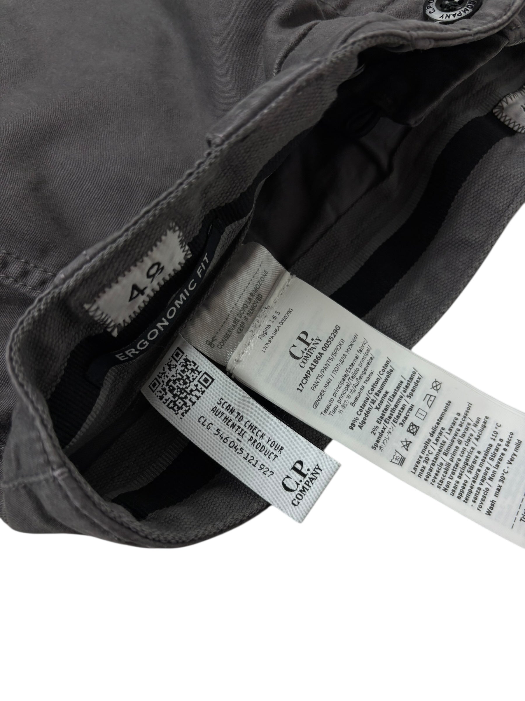 PANTALON CARGO C.P COMPANY - GRIS - TAILLE 48