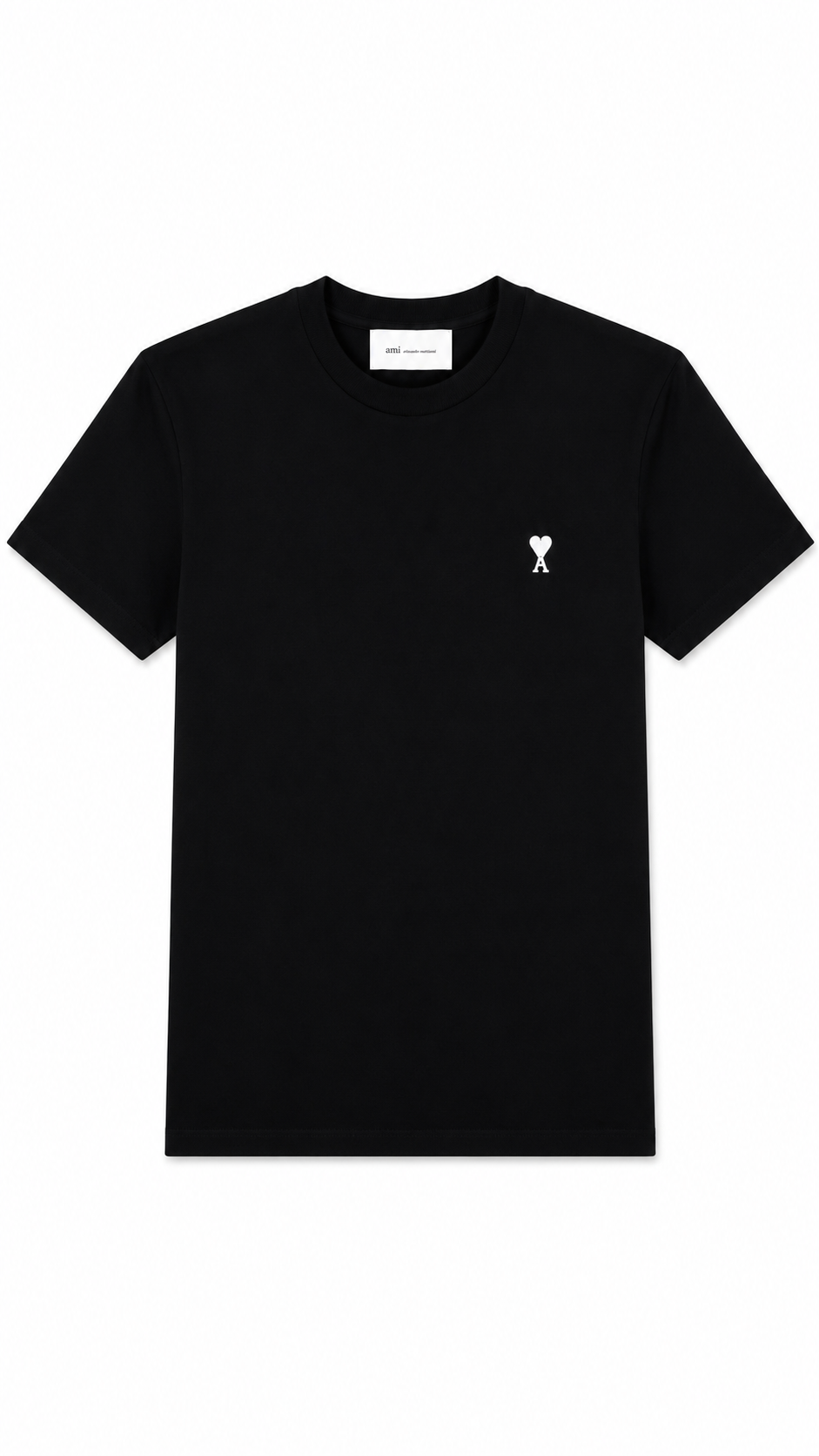 Tee-shirt AMI Paris Logo Blanc noir neuf - vue 1/4