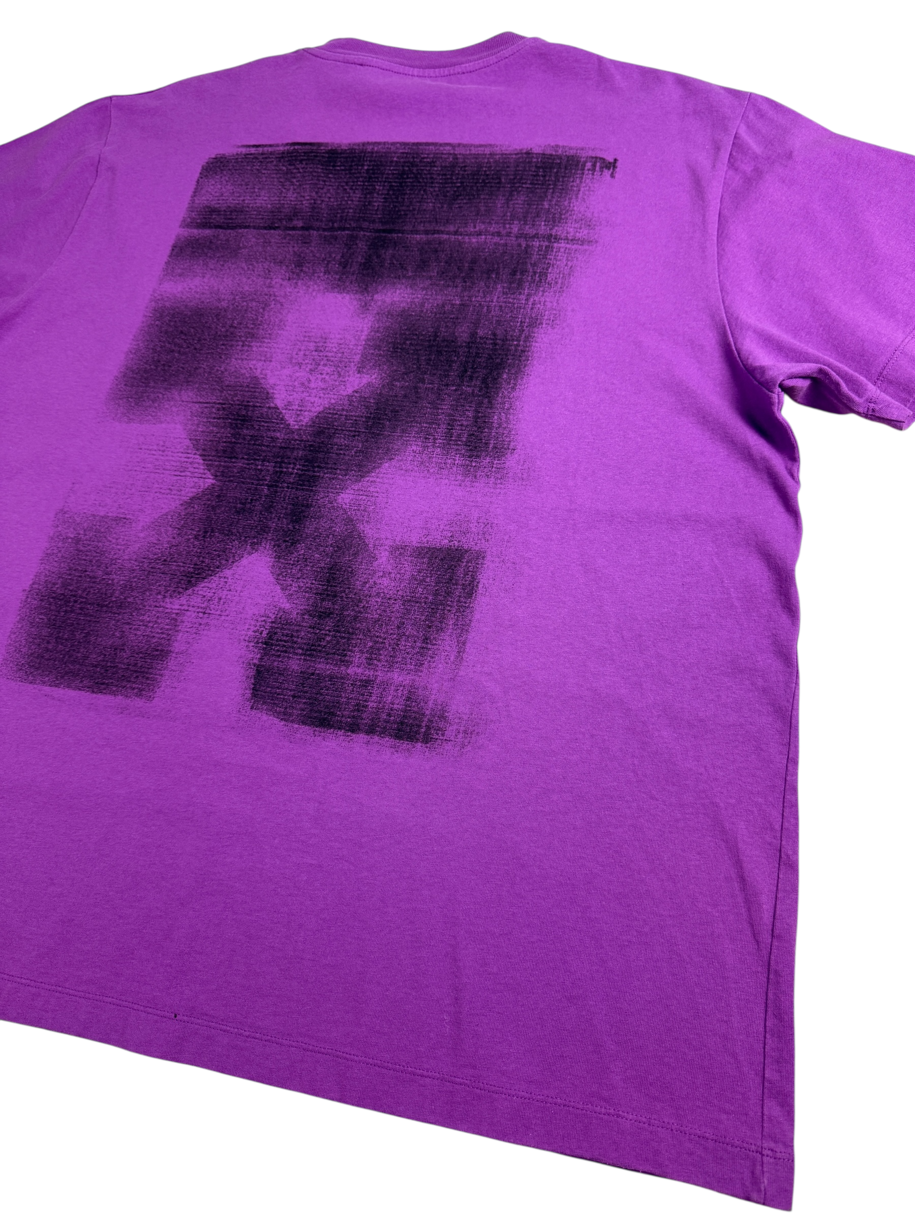 TEE-SHIRT OFF WHITE - VIOLET - TAILLE S