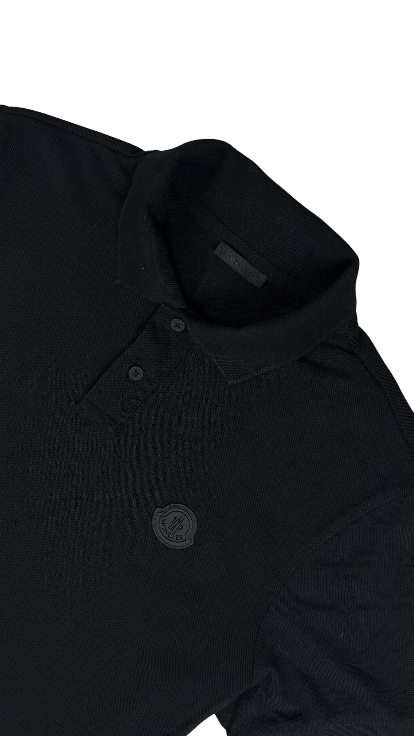 Polo manches courtes Moncler noir taille M - vue 2/4