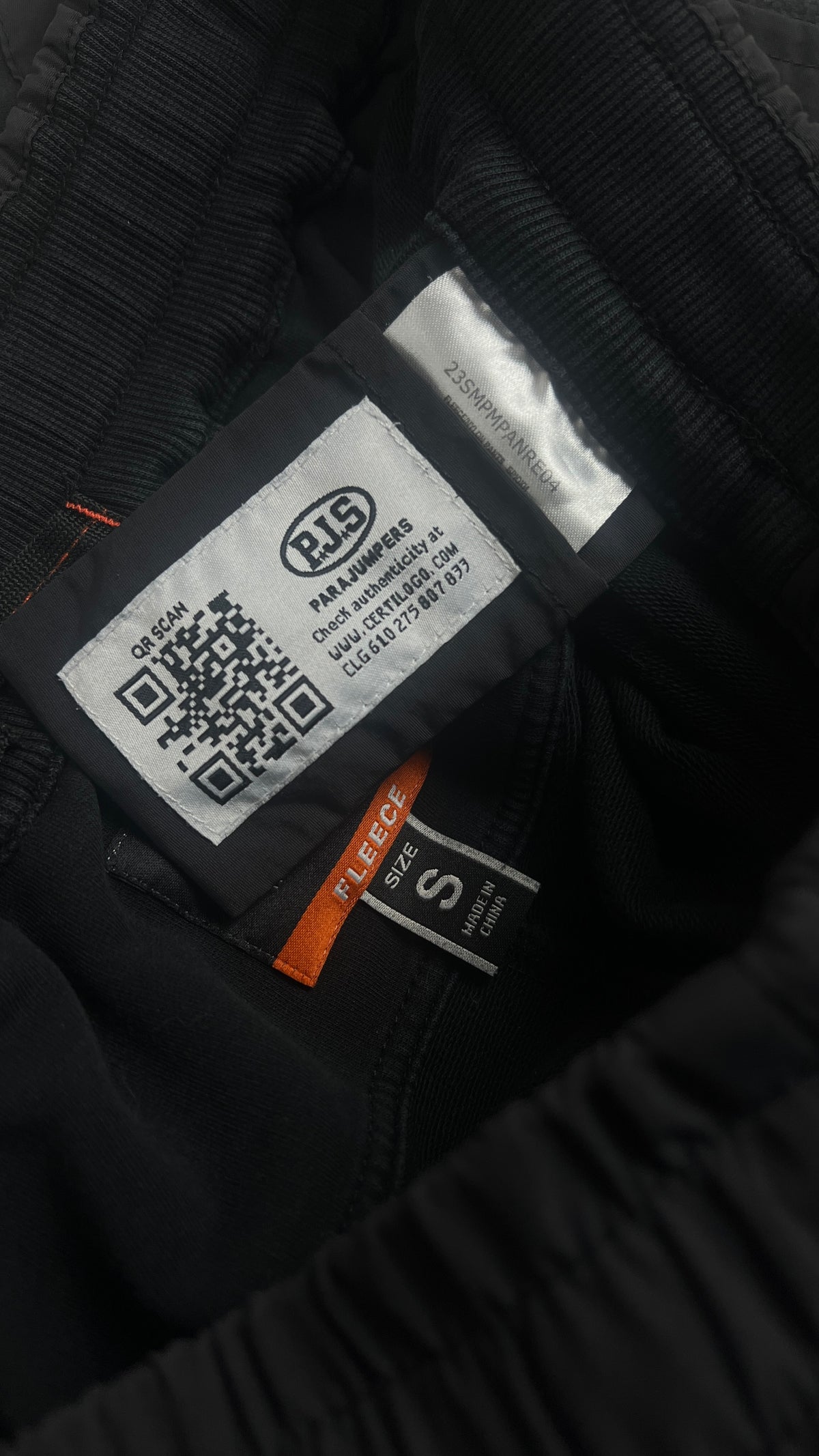 Pantalon Jogging Parajumpers Fleece à Poches Nylon, Noir, Taille S — photographie complémentaire 5