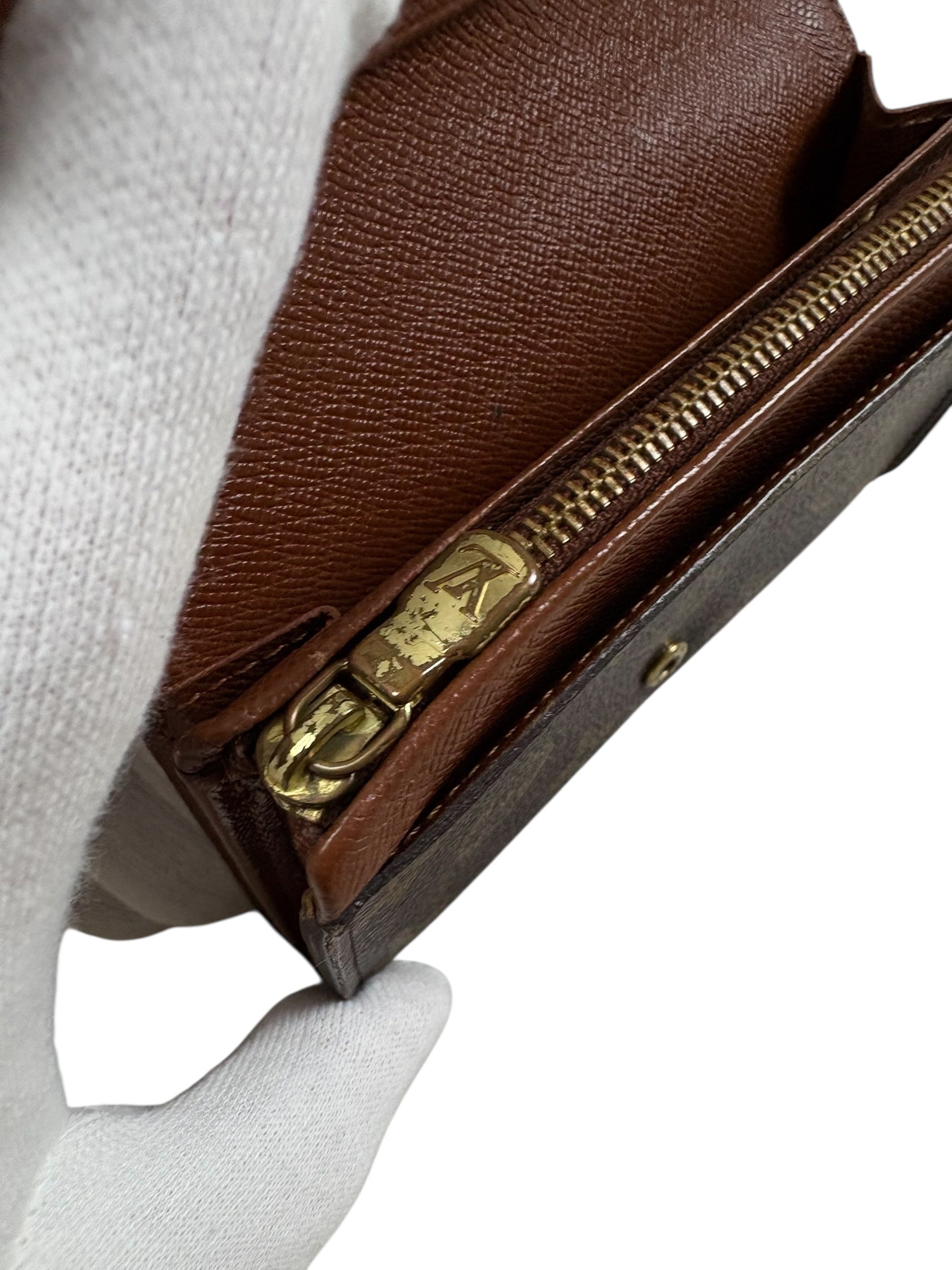 PORTE MONNAIE LOUIS VUITTON TOILE MONOGRAM - MARRON - TAILLE MM