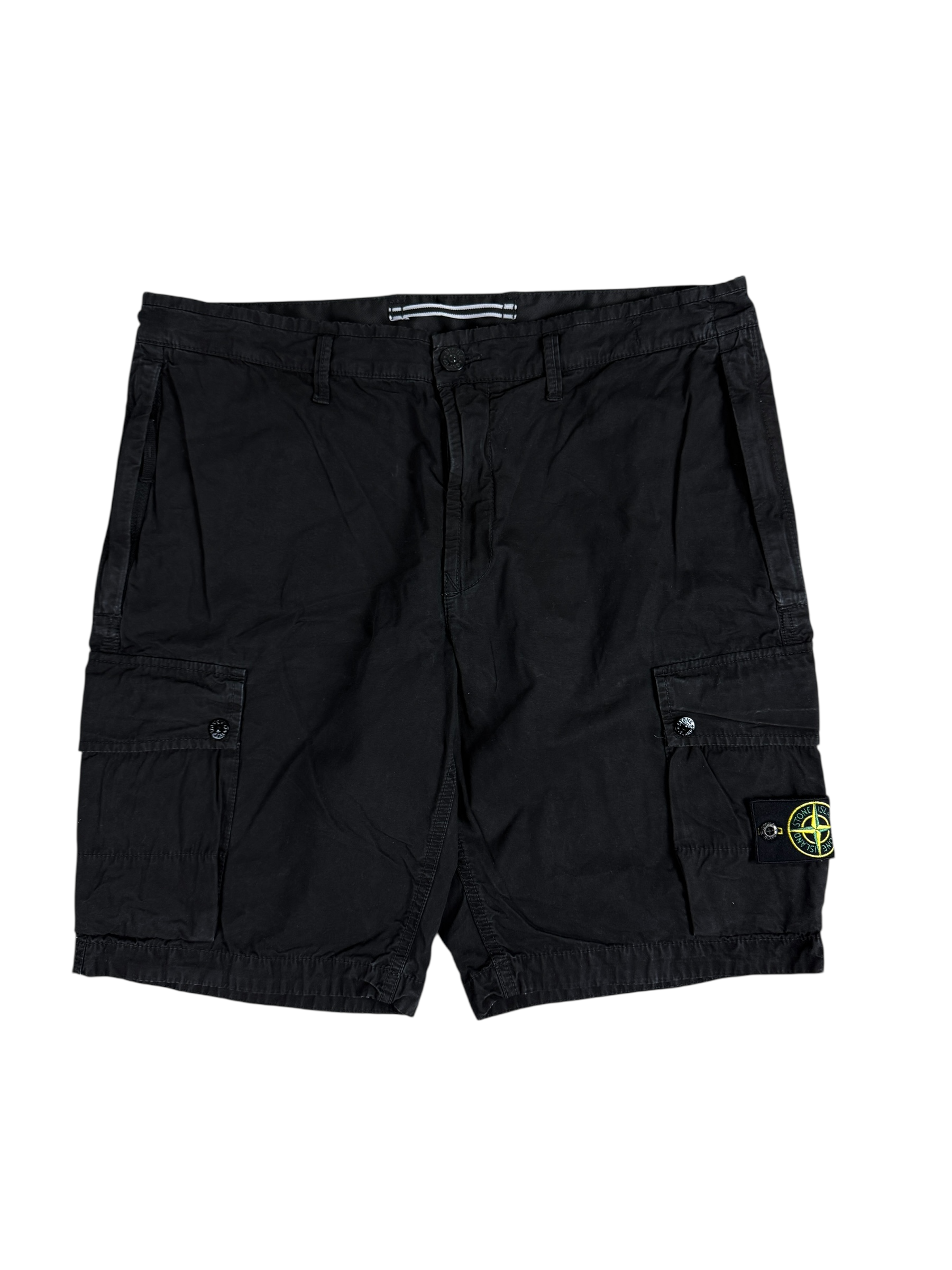 SHORT CARGO STONE ISLAND - NOIR - TAILLE W36
