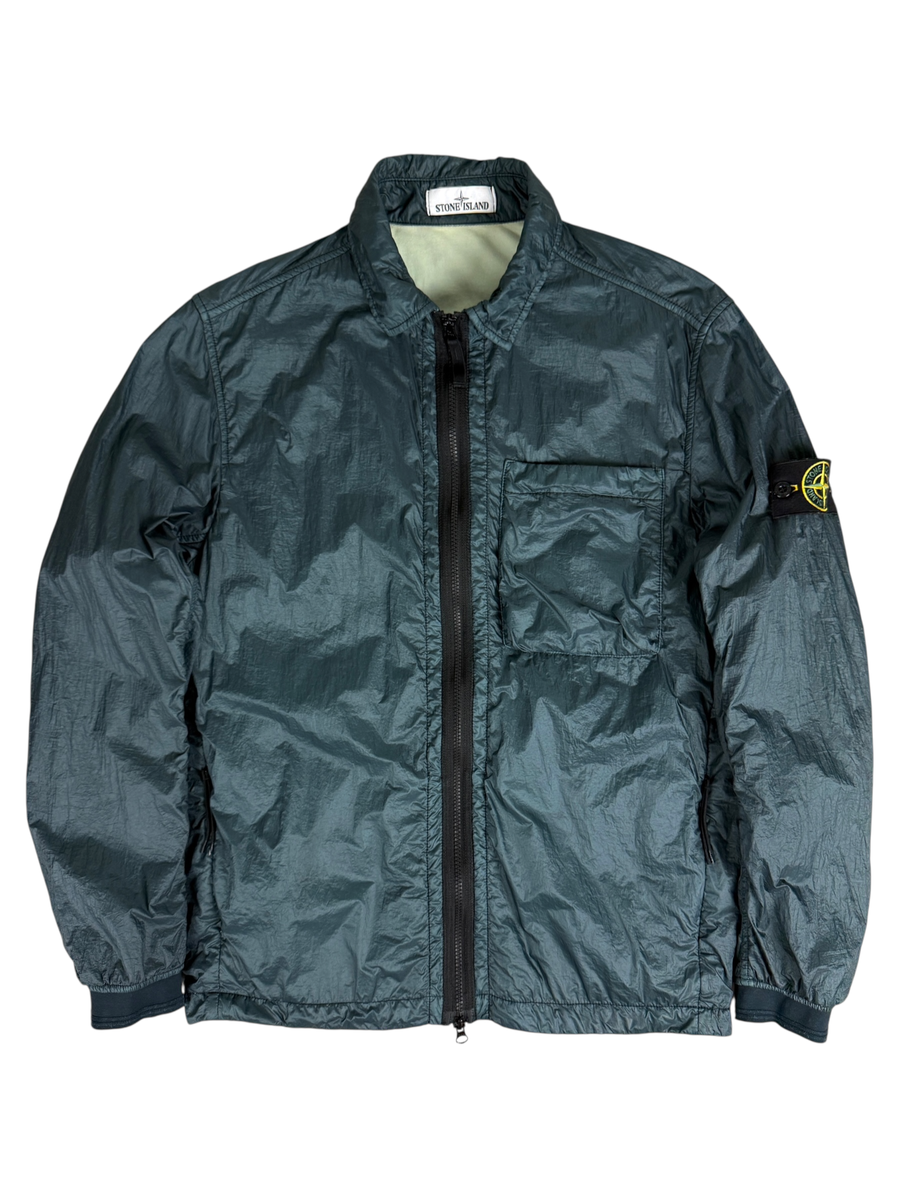 VESTE STONE ISLAND LUCIO WITH JERSEY LINING - VERT PETROLE - TAILLE L