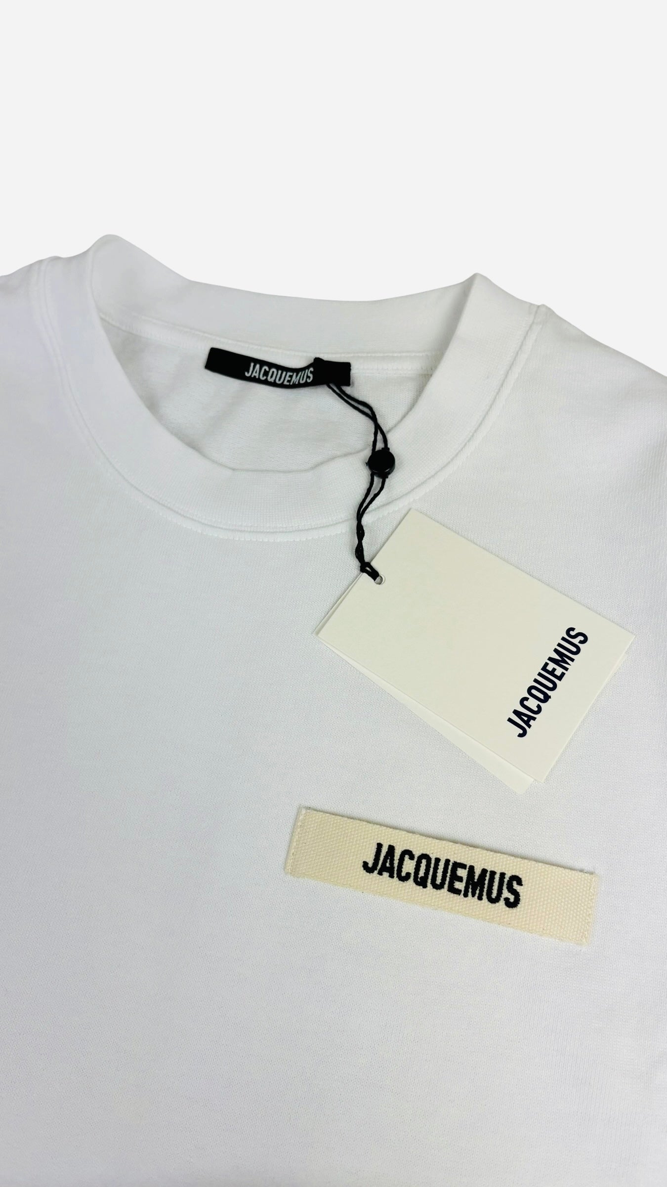 T-shirt Jacquemus Le T-shirt Gros Grain blanc neuf - vue 3/4