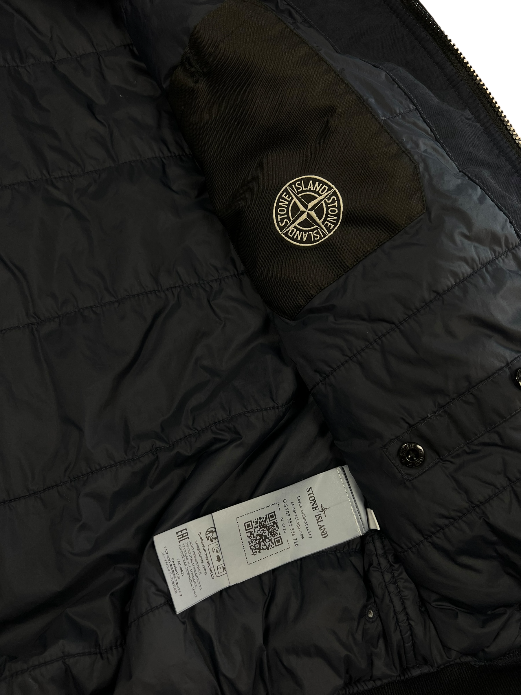 VESTE STONE ISLAND GARMENT DYED CRINKLE REPS R-NY WITH PRIMALOFT-TC