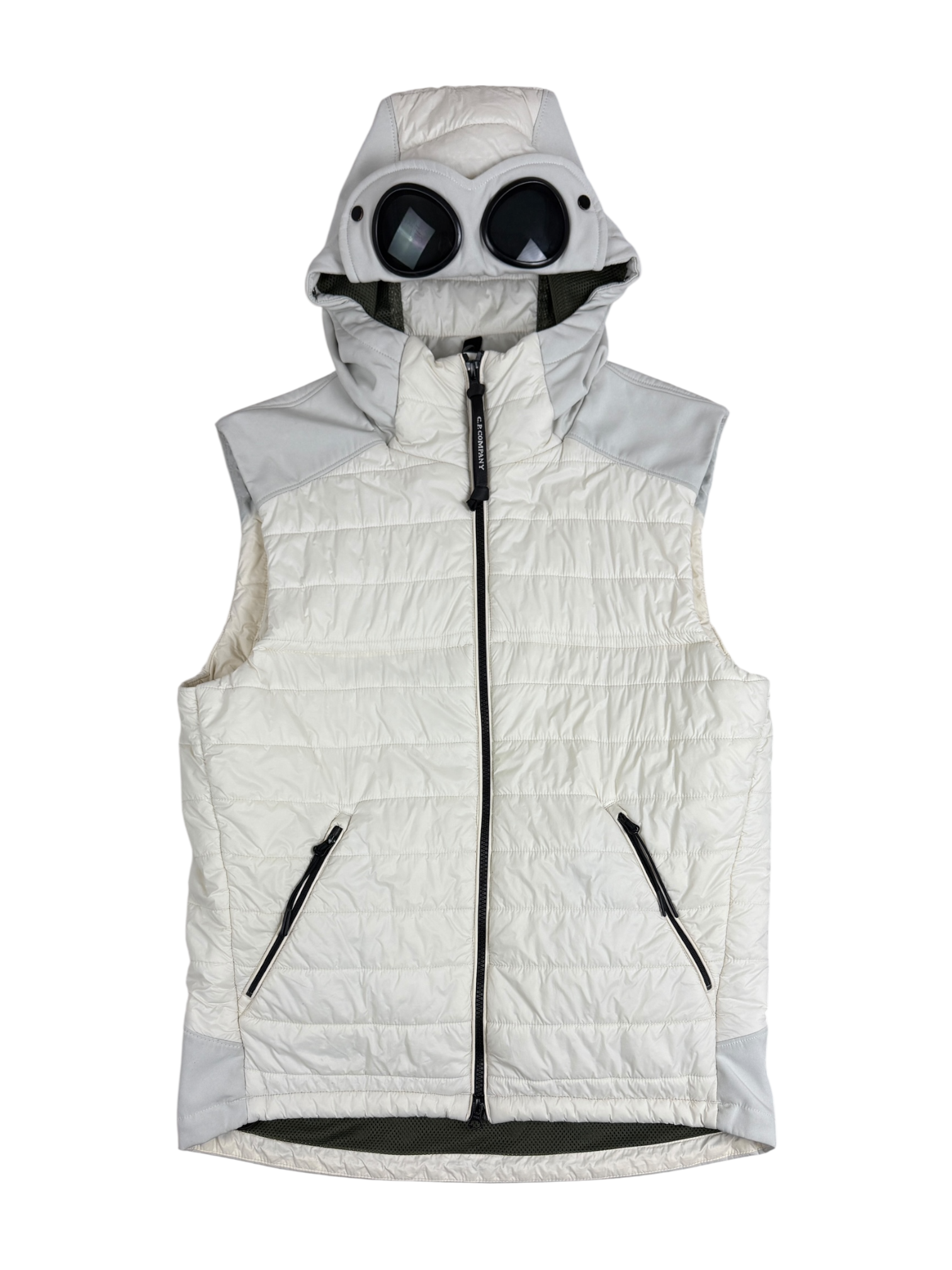 GILET C.P COMPANY SHELL GOGGLE JACKET - BLANC - TAILLE 48