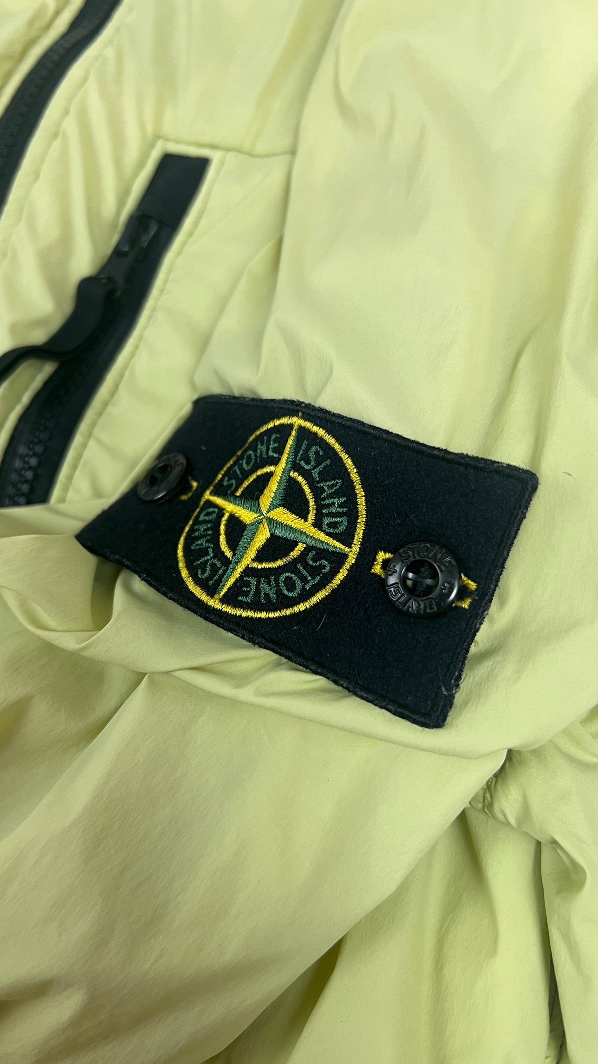 Veste Stone Island Skin Touch Nylon-TC Polartec Alpha, Jaune, Taille S — photographie complémentaire 3