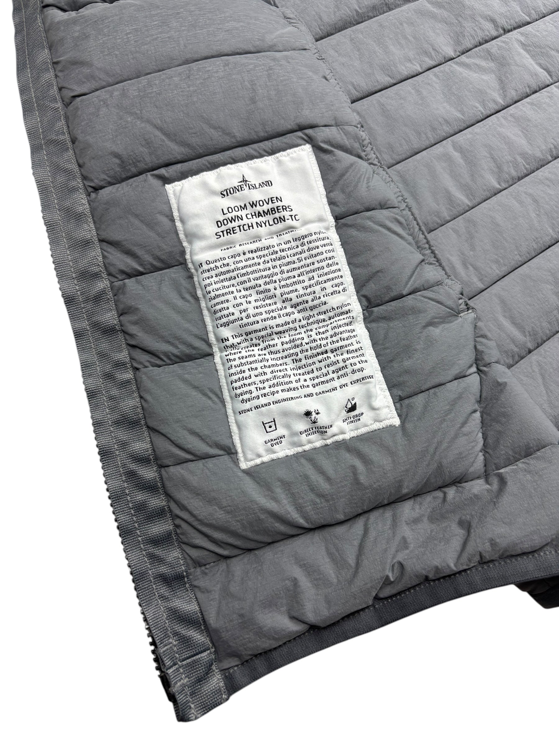 GILET STONE ISLAND LOOM WOVEN CHAMBERS STRETCH NYLON-TC - GRIS - TAILLE L