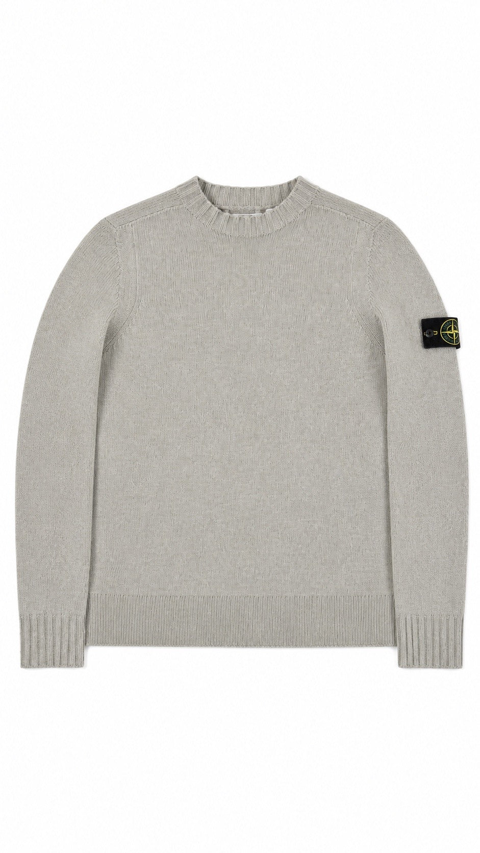 Pull en laine Stone Island crème taille S - vue de face