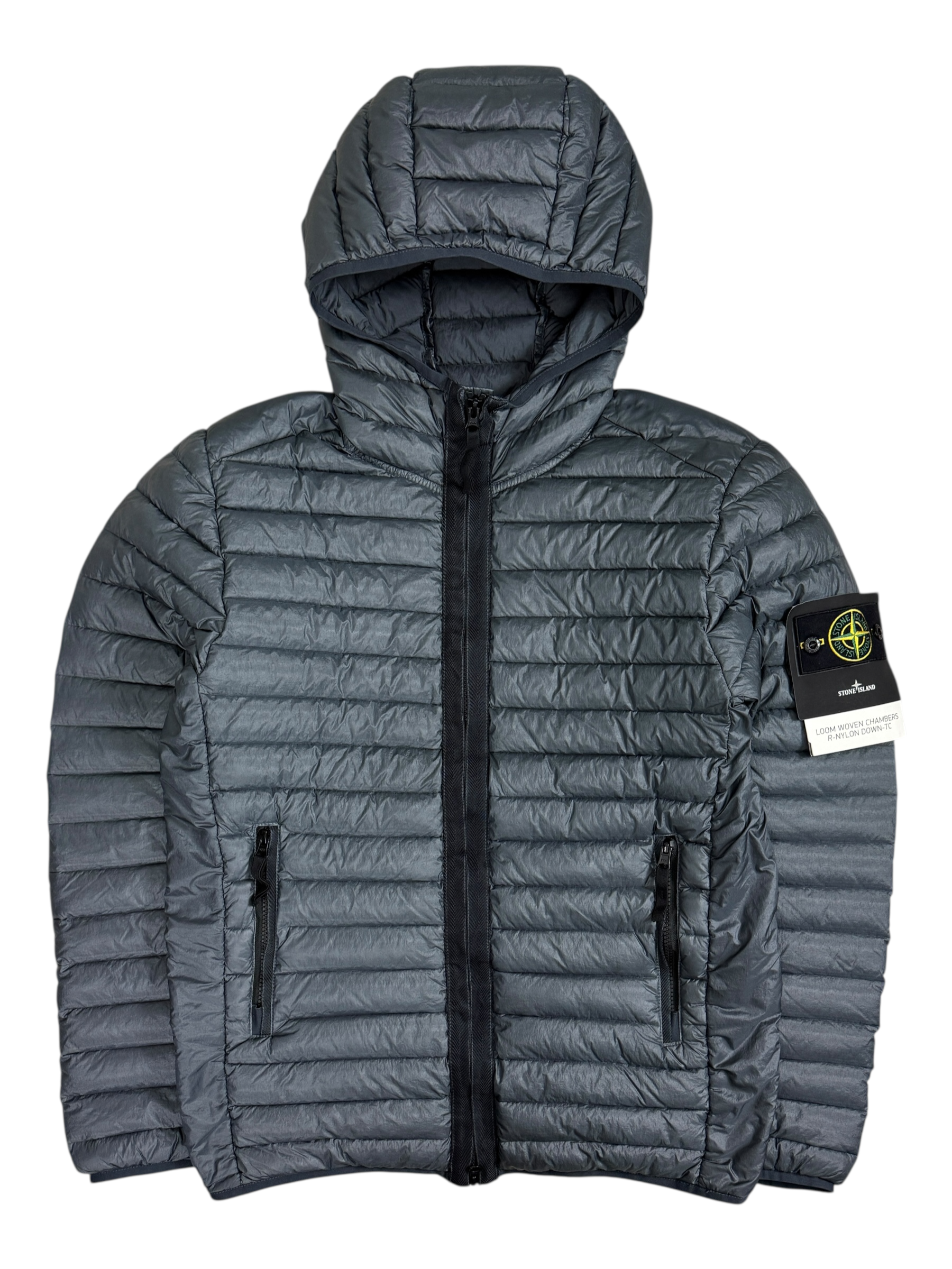 DOUDOUNE STONE ISLAND LOOM WOVEN CHAMBERS R-NYLON DOWN-TC - GRIS - TAILLE S - NEUF