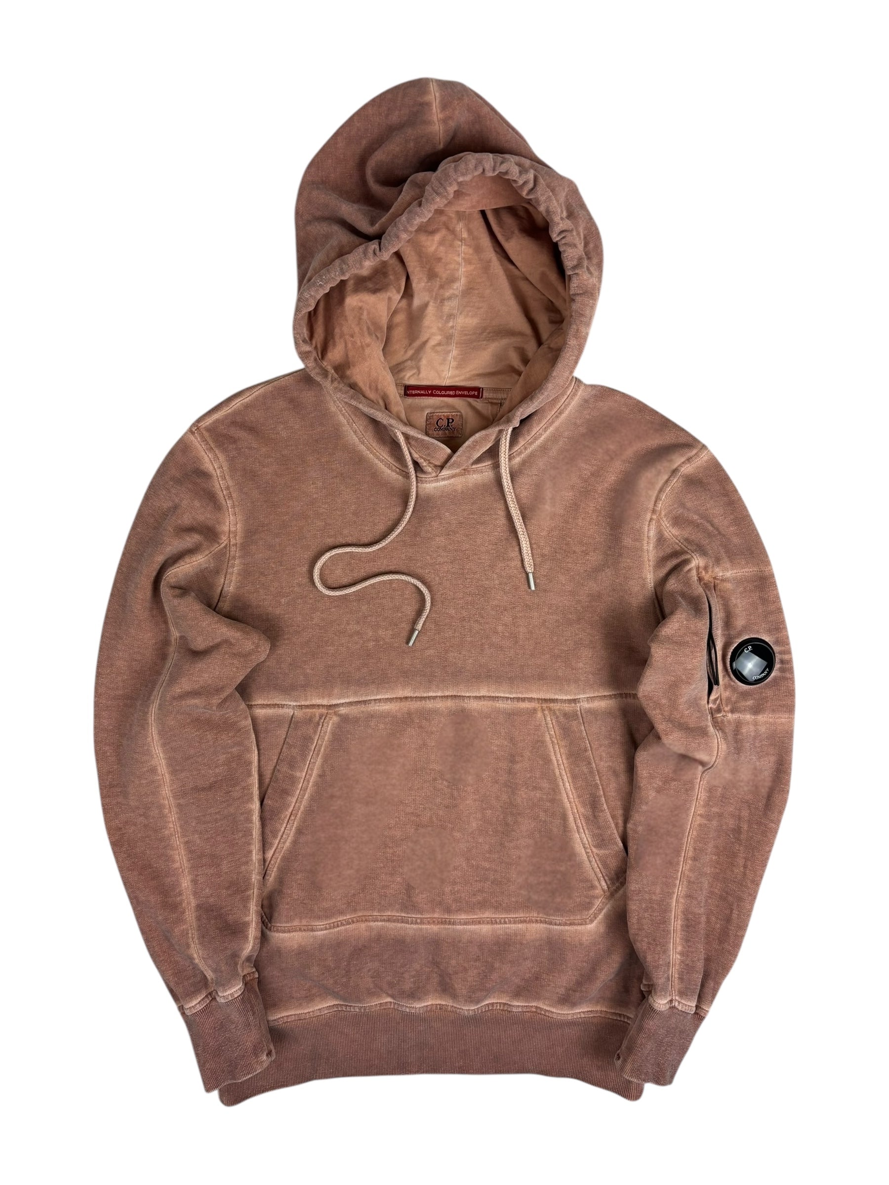 HOODIE C.P COMPANY INTERNALLY COLOURED ENVELOPE - ROSE - TAILLE S