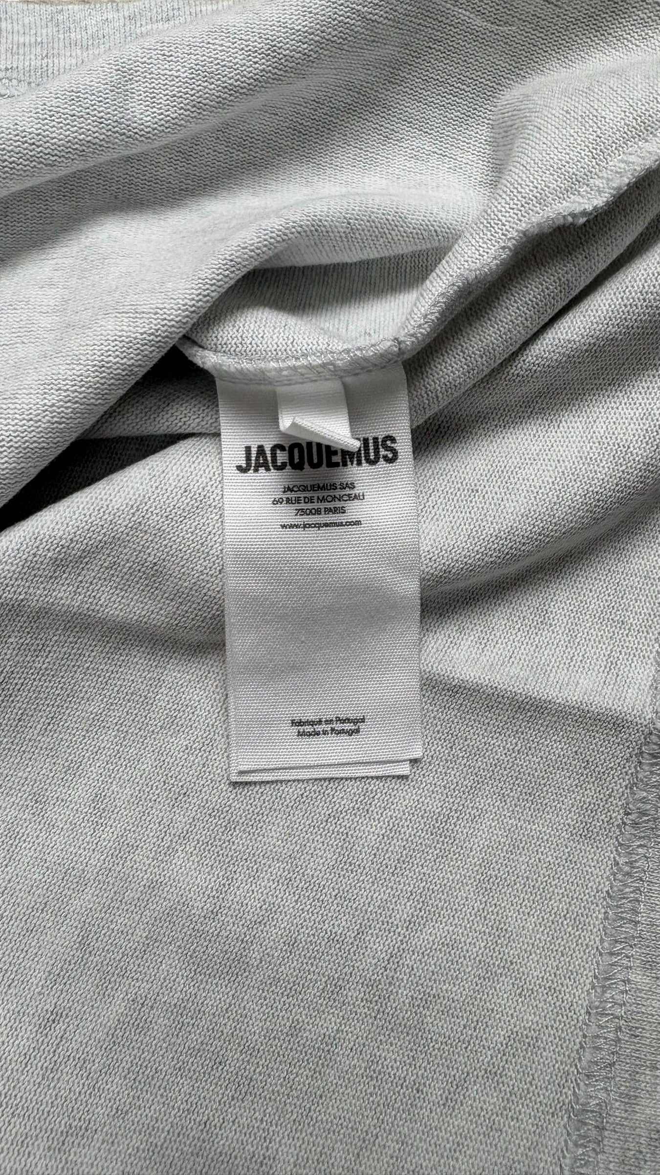 T-shirt Jacquemus Le T-shirt Gros Grain gris neuf - vue 4/4