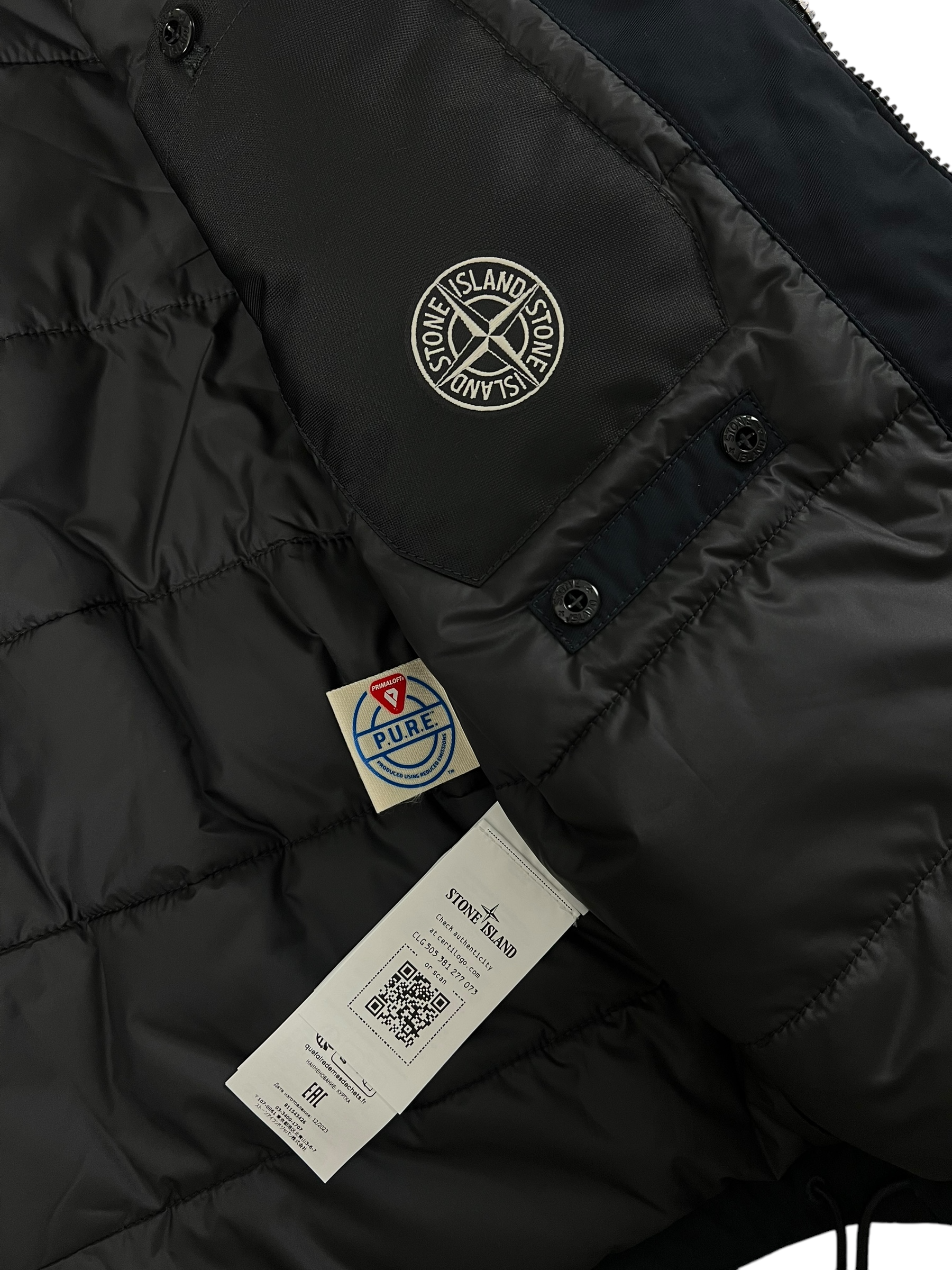 VESTE STONE ISLAND MICRO TWILL WITH PRIMALOFT