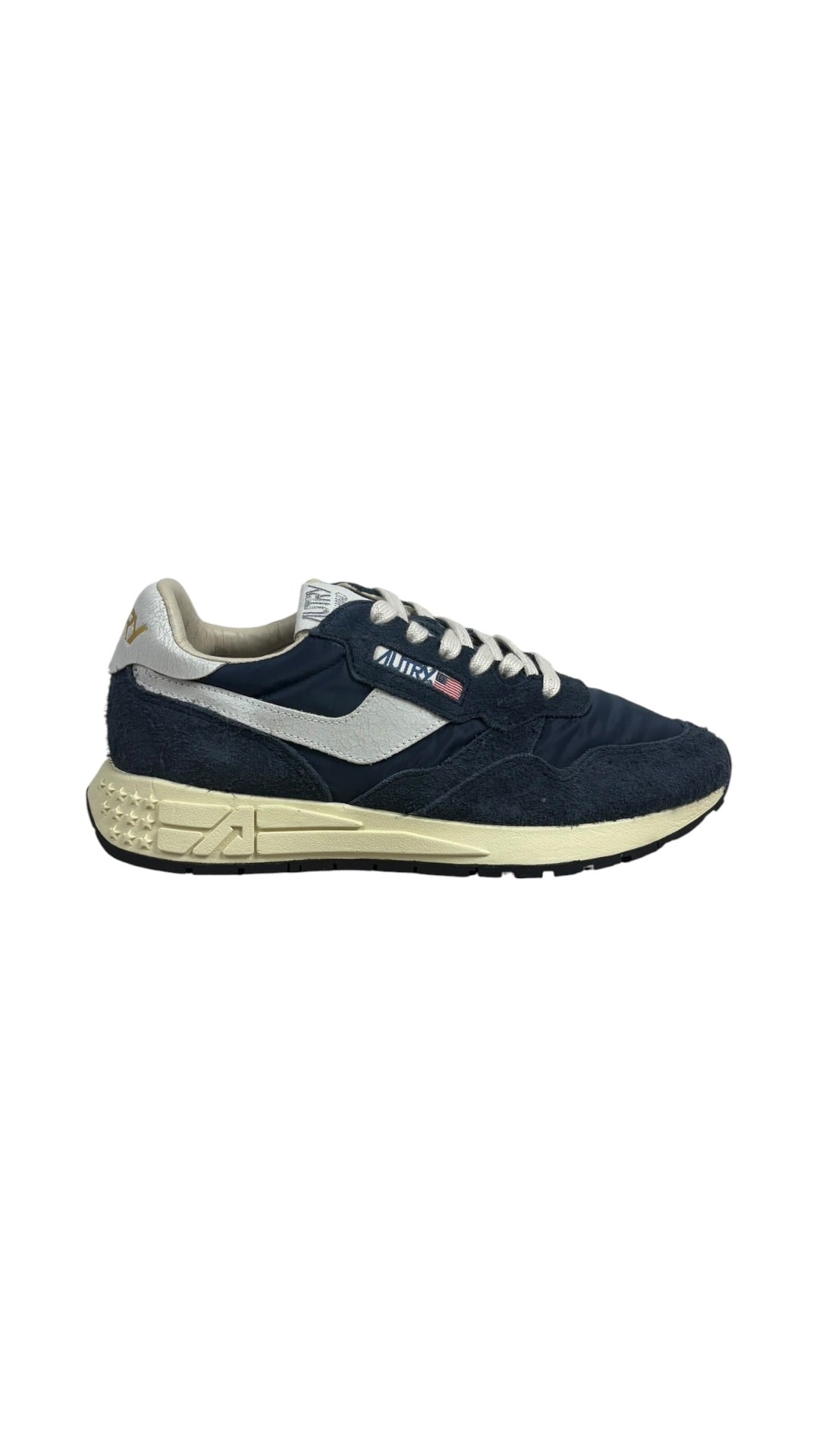 Sneakers Autry Reelwind Low Man nylon blanc bleu space - Neuf