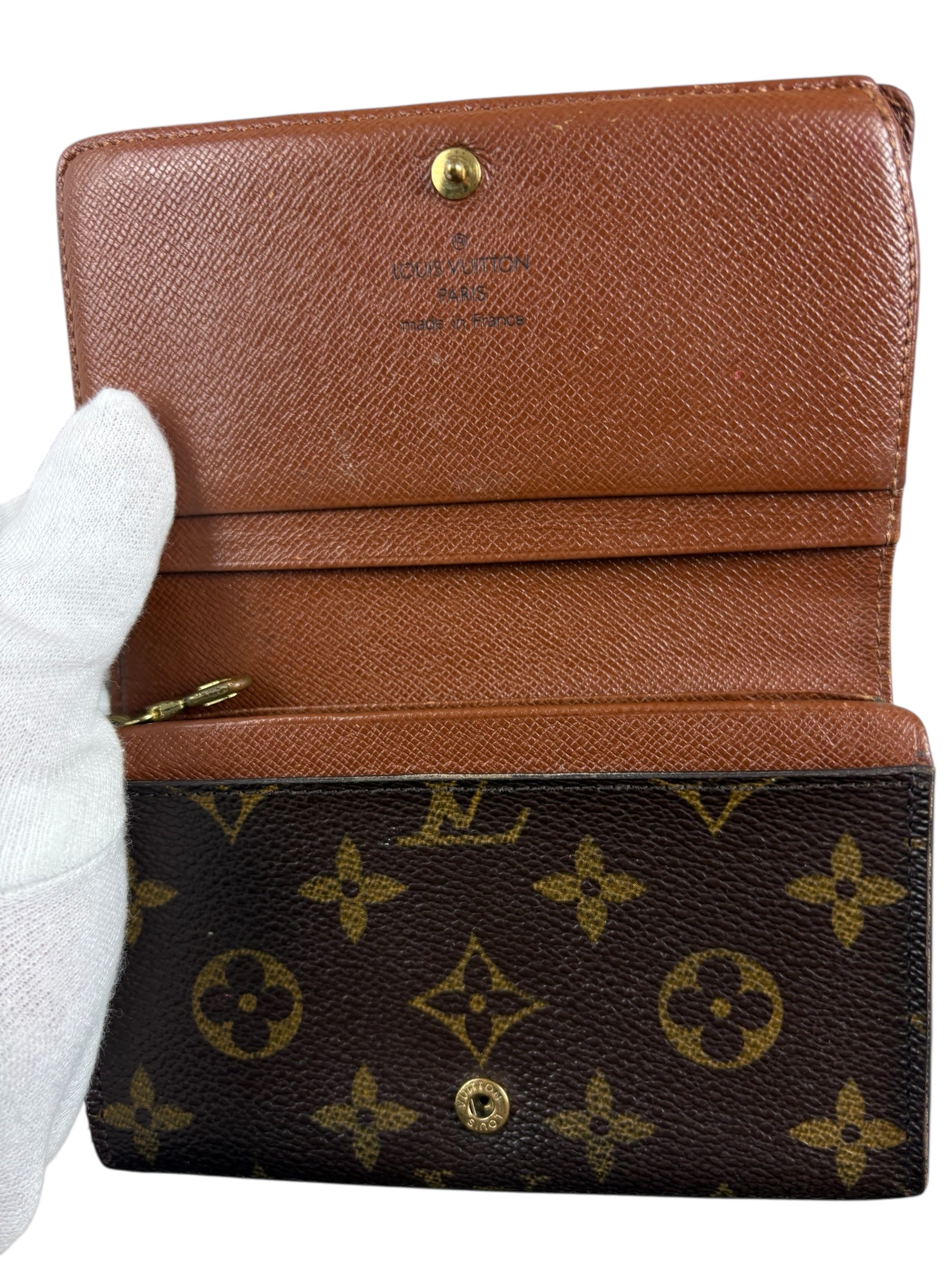 PORTE MONNAIE LOUIS VUITTON TOILE MONOGRAM - MARRON - TAILLE MM