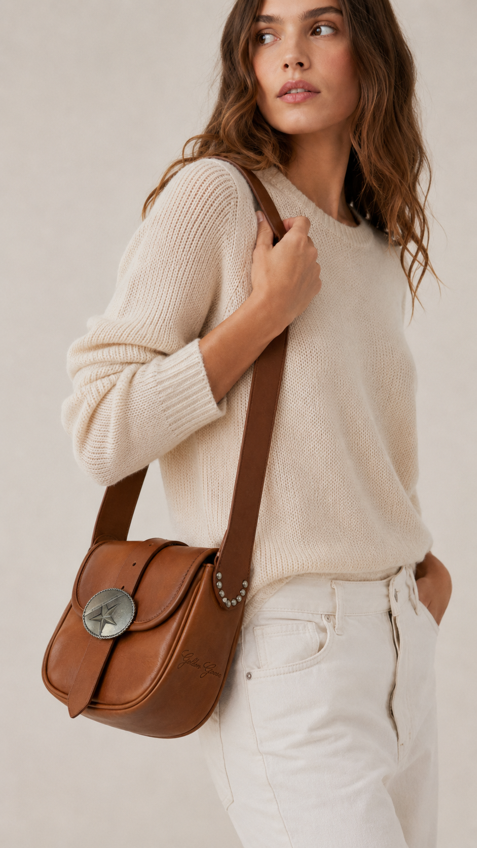 Sac Golden Goose Rodeo Bag Star - Marron - Taille UNI - Neuf