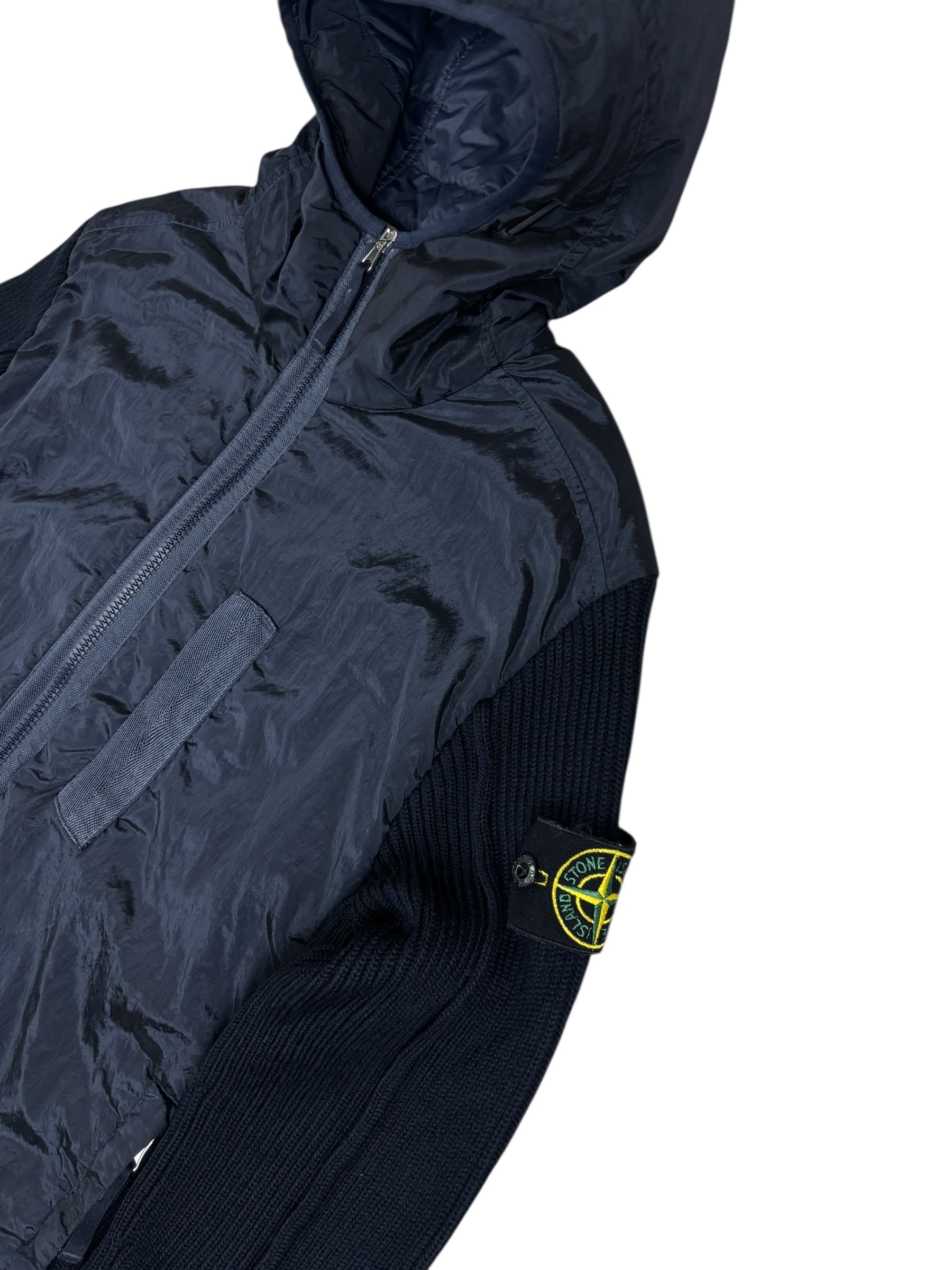 CARDIGAN STONE ISLAND NYLON METAL IN ECONYL REGENERATED NYLON WITH PRIMALOFT-TC AND KNIT - MARINE - TAILLE S