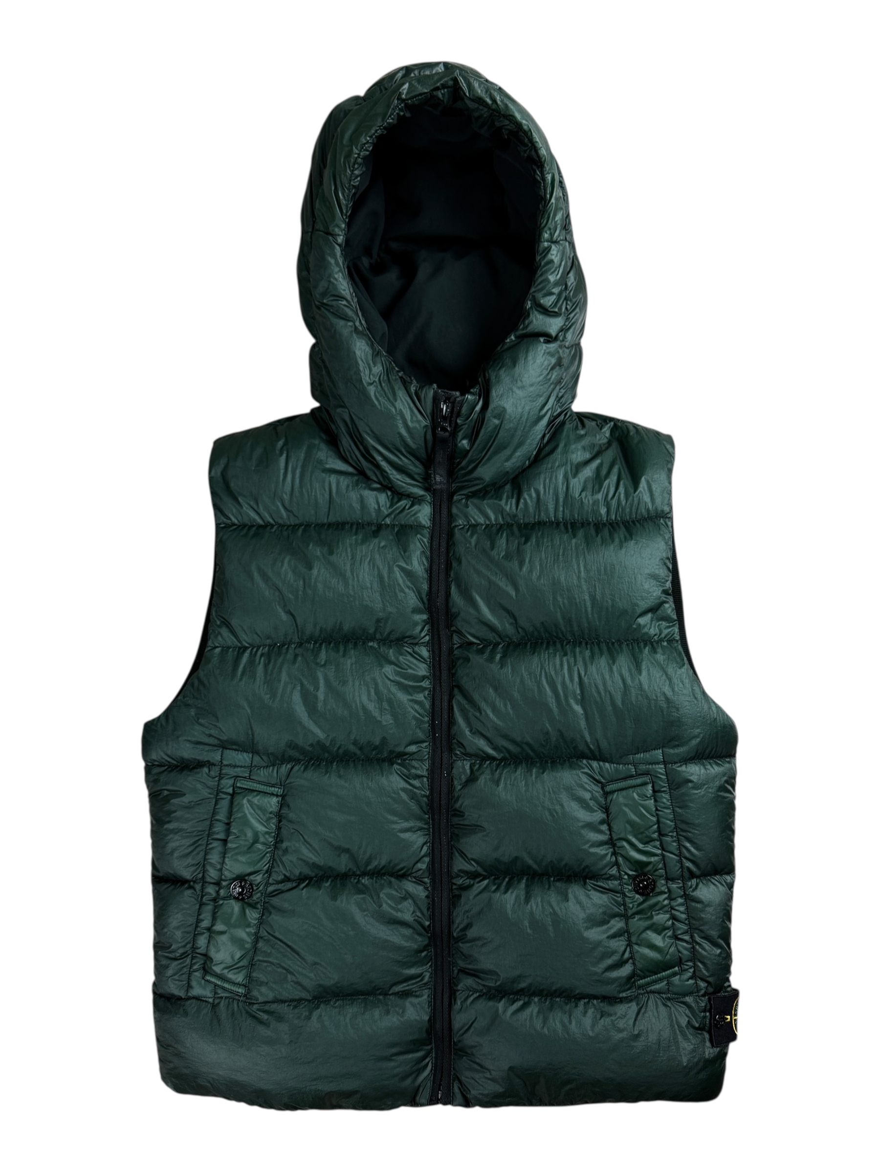 GILET STONE ISLAND GARMENT DYED VERT - TAILLE L