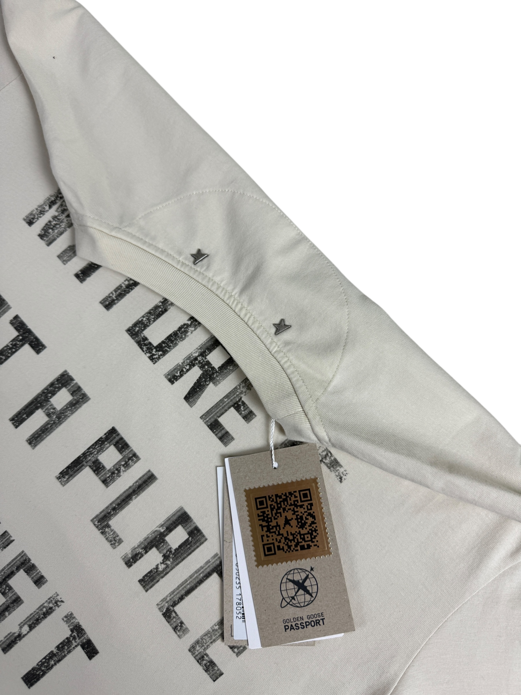 TEE-SHIRT GOLDEN GOOSE CRÈME - NEUF