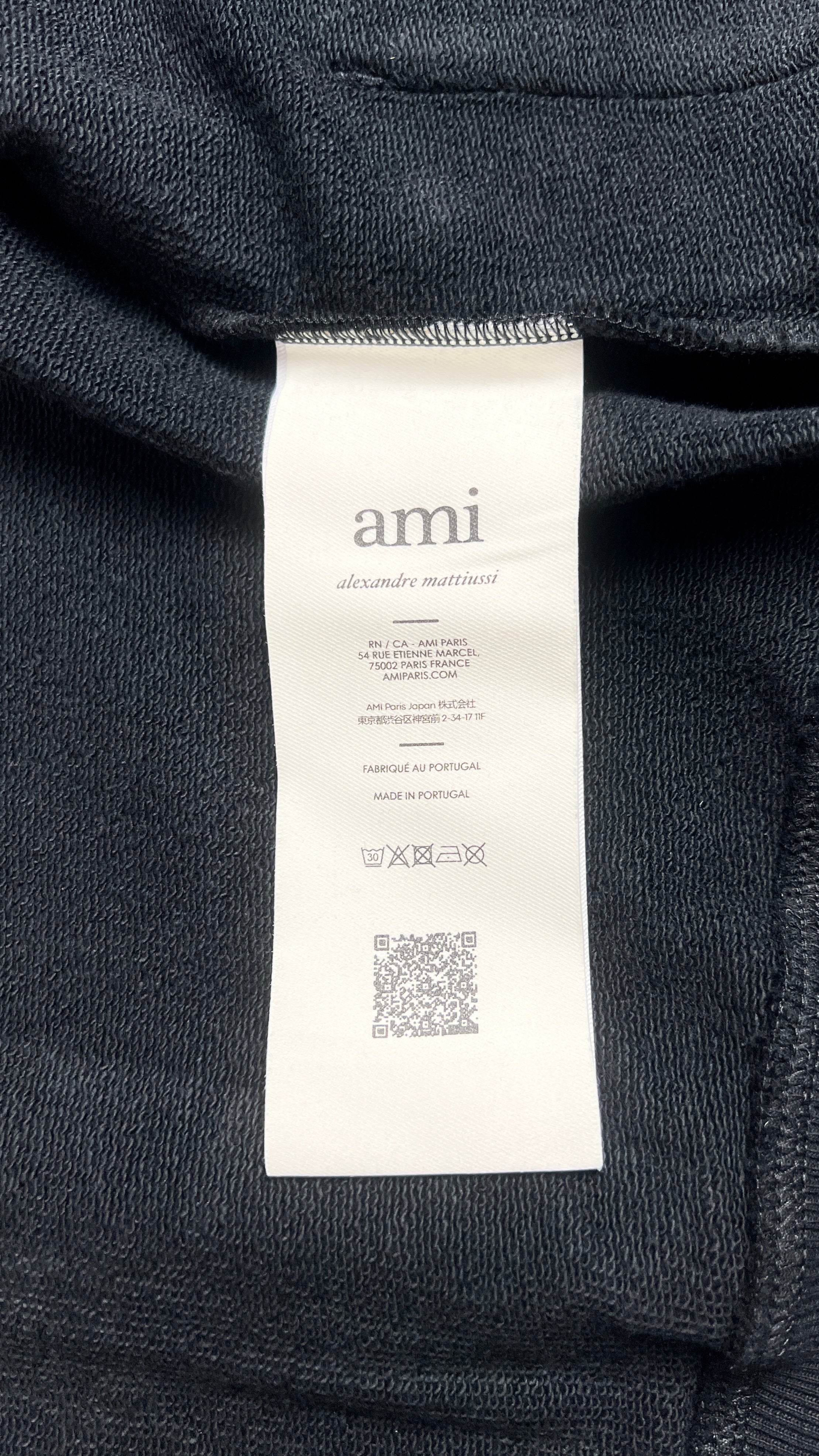 Sweat à Capuche Zippé Ami de Coeur Ami Paris - Noir - Neuf