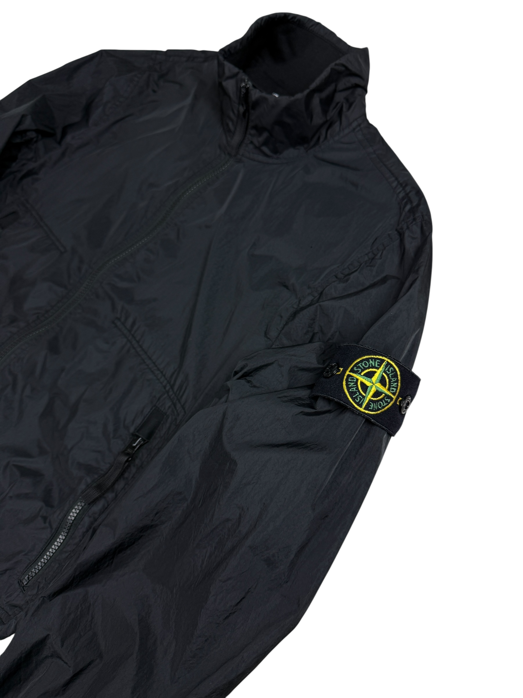 VESTE STONE ISLAND GARMENT DYED CRINKLE REPS NY - NOIR - TAILLE S