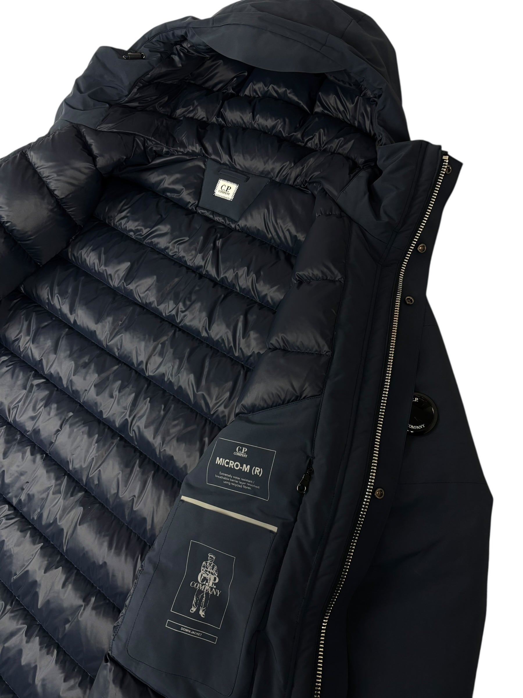 PARKA C.P COMPANY MICRO-M (R) DOWN JACKET - MARINE - TAILLE 56