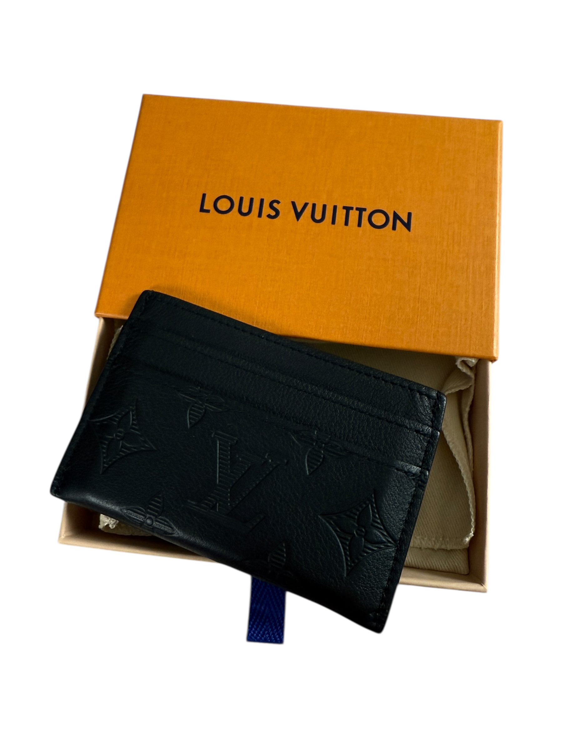 PORTE CARTE DOUBLE LOUIS VUITTON - NOIR