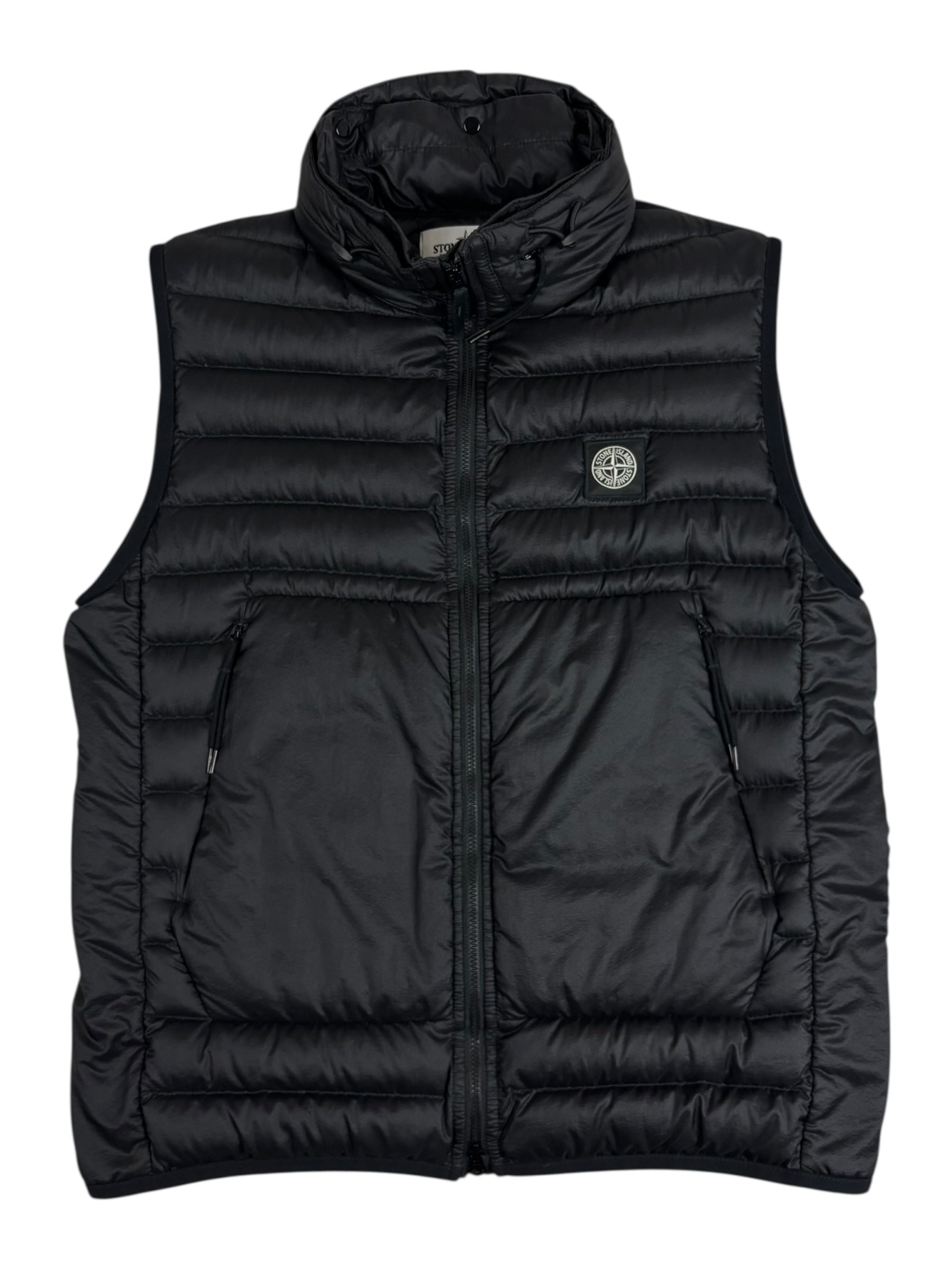 GILET STONE ISLAND BIO-BASED RIPSTOP NYLON DOWN - NOIR - TAILLE S