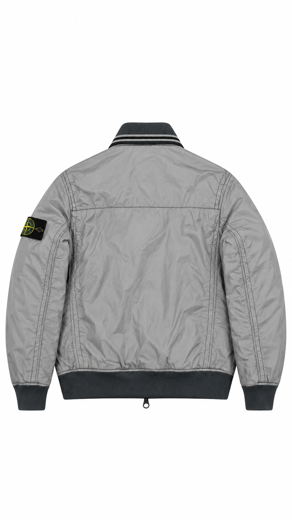 Veste Stone Island Garment Dyed Nylon Tela Quilted Vintage Gris Taille XL – vue de dos – NB08 Shop