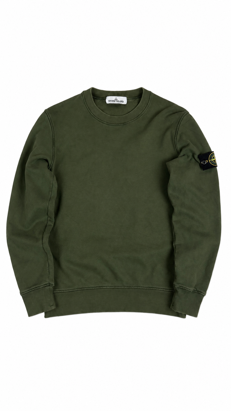 Pull Crewneck Stone Island kaki taille S - vue 1/4