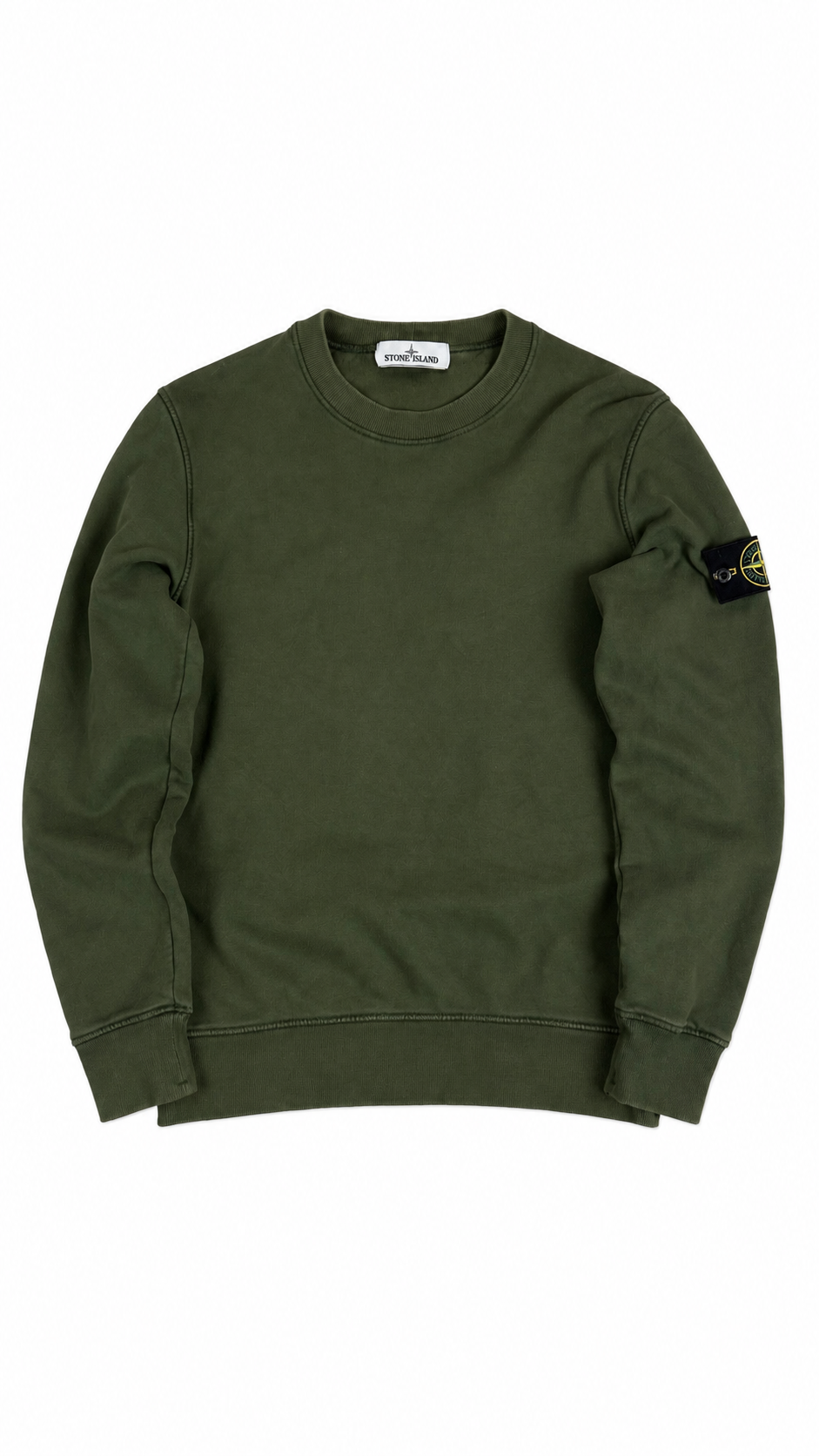 Pull Crewneck Stone Island kaki taille S - vue 1/4