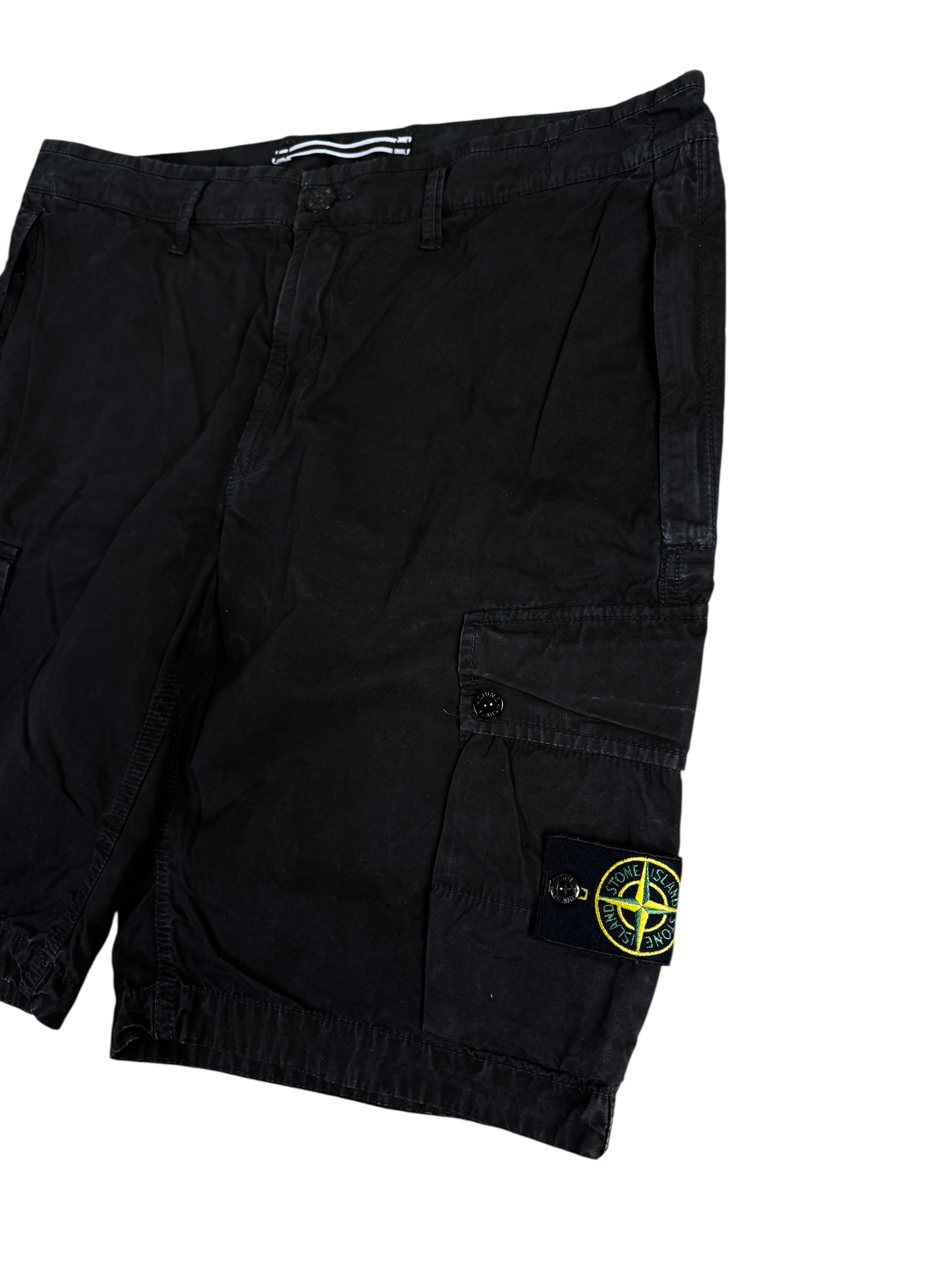 SHORT CARGO STONE ISLAND - NOIR - TAILLE W36