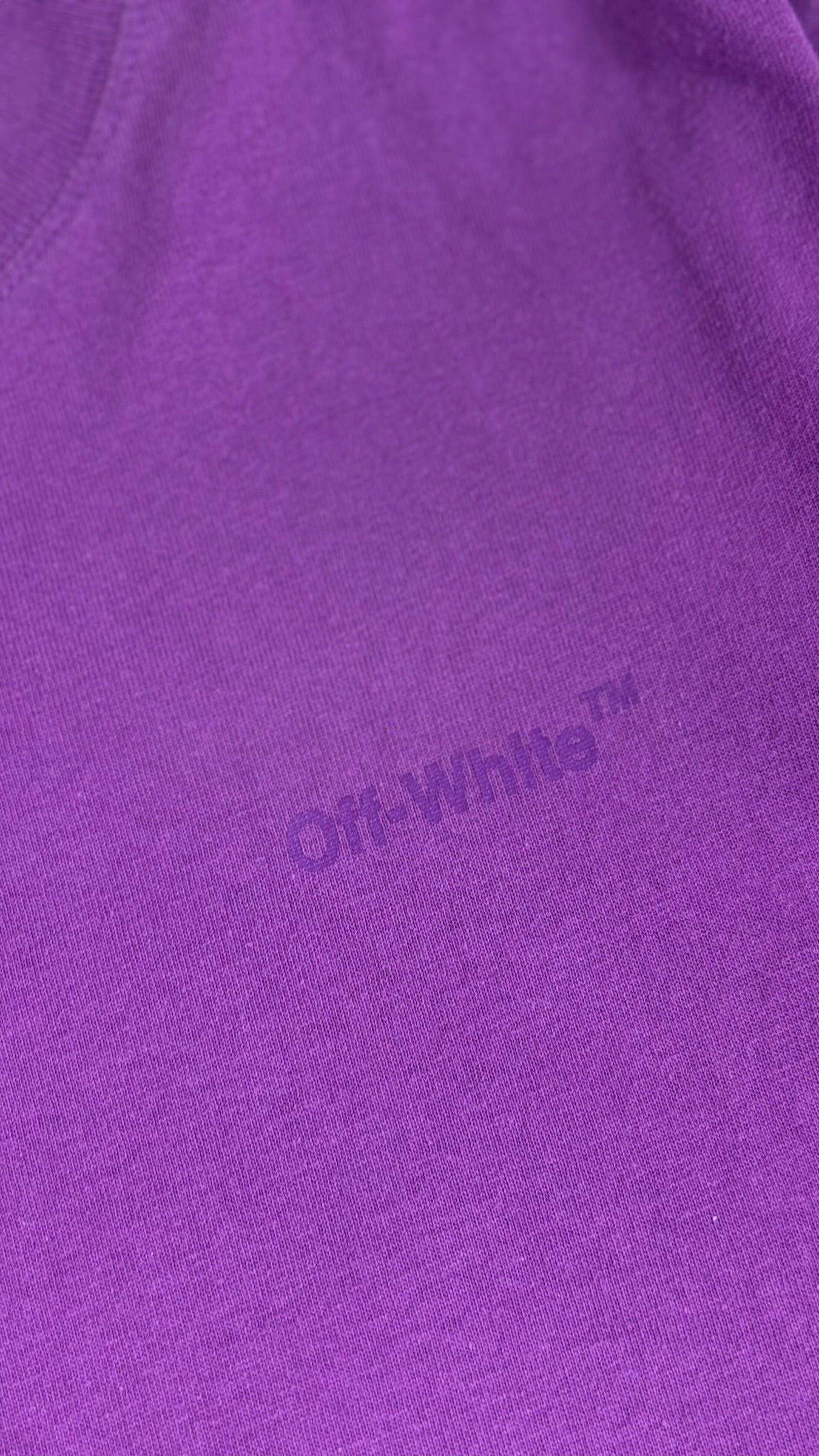 TEE-SHIRT OFF WHITE - VIOLET - TAILLE M