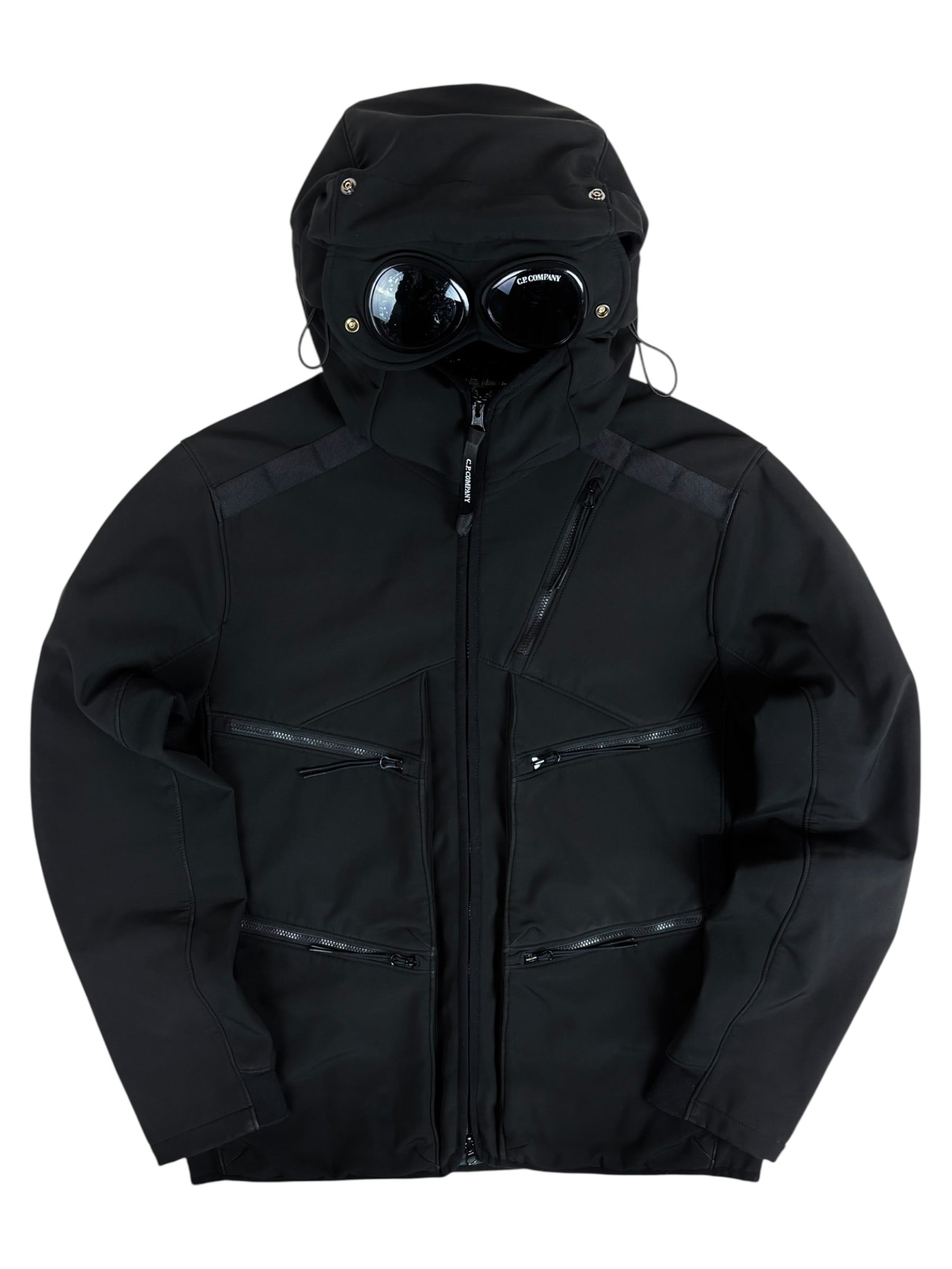 VESTE C.P COMPANY SHELL GOGGLE JACKET - NOIR - TAILLE 48