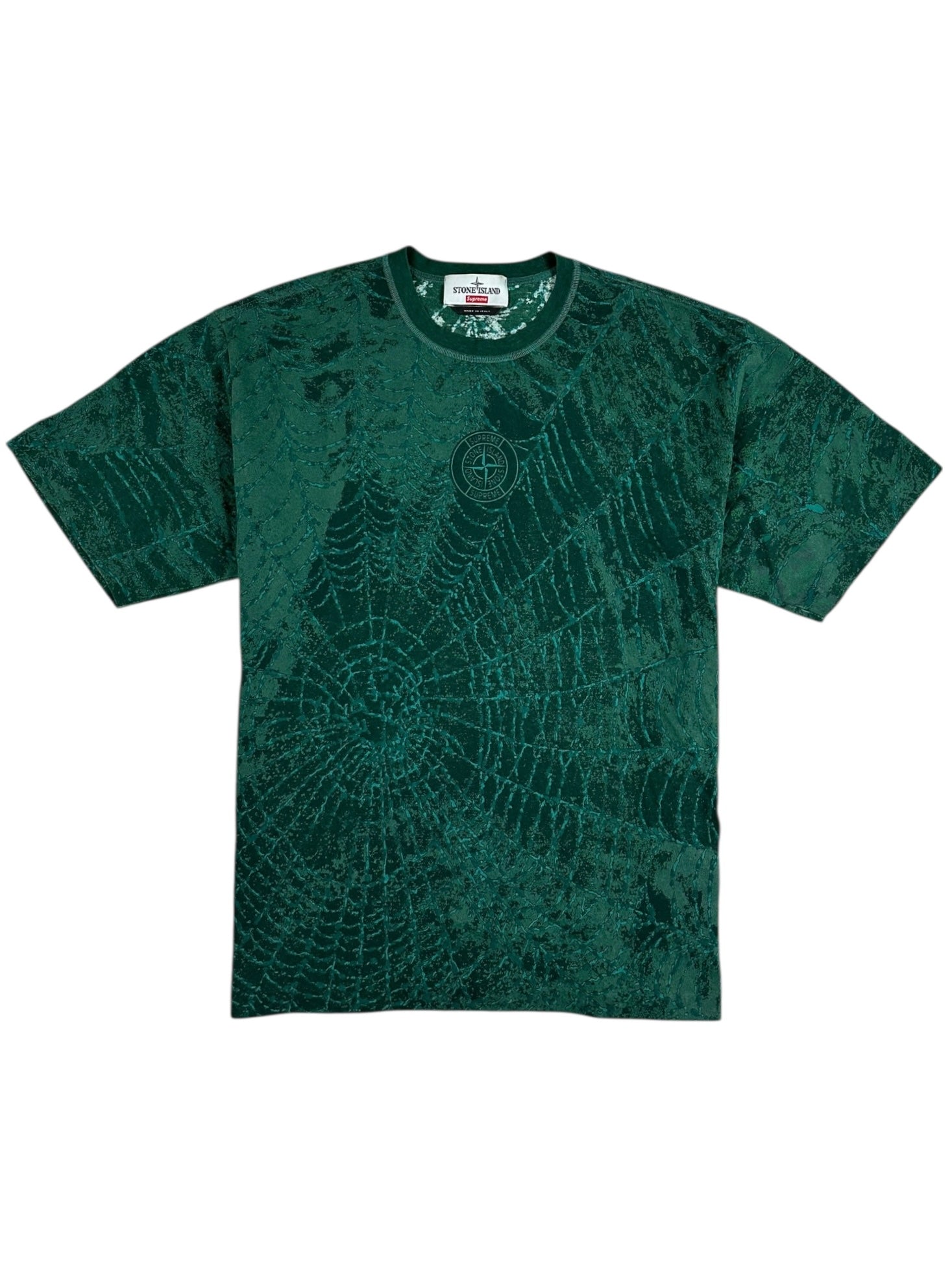 TEE-SHIRT STONE ISLAND X SUPREME - VERT - TAILLE M