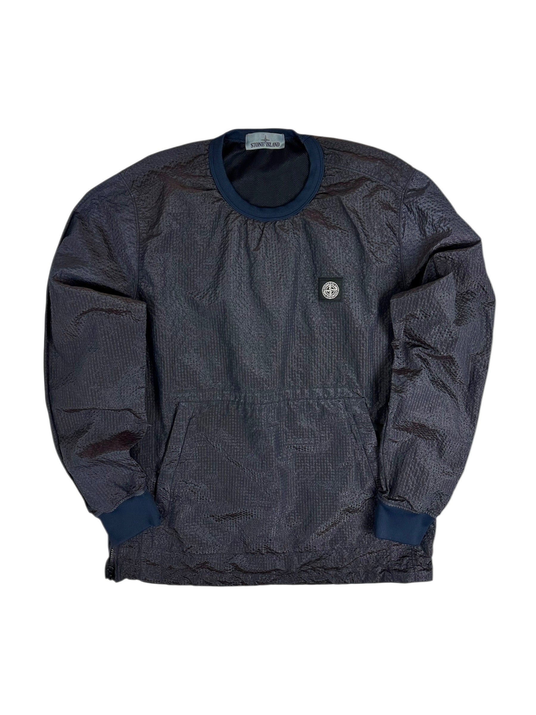 CREWNECK STONE ISLAND 3D EFFECT NYLON MÉTAL- PURPLE - TAILLE L