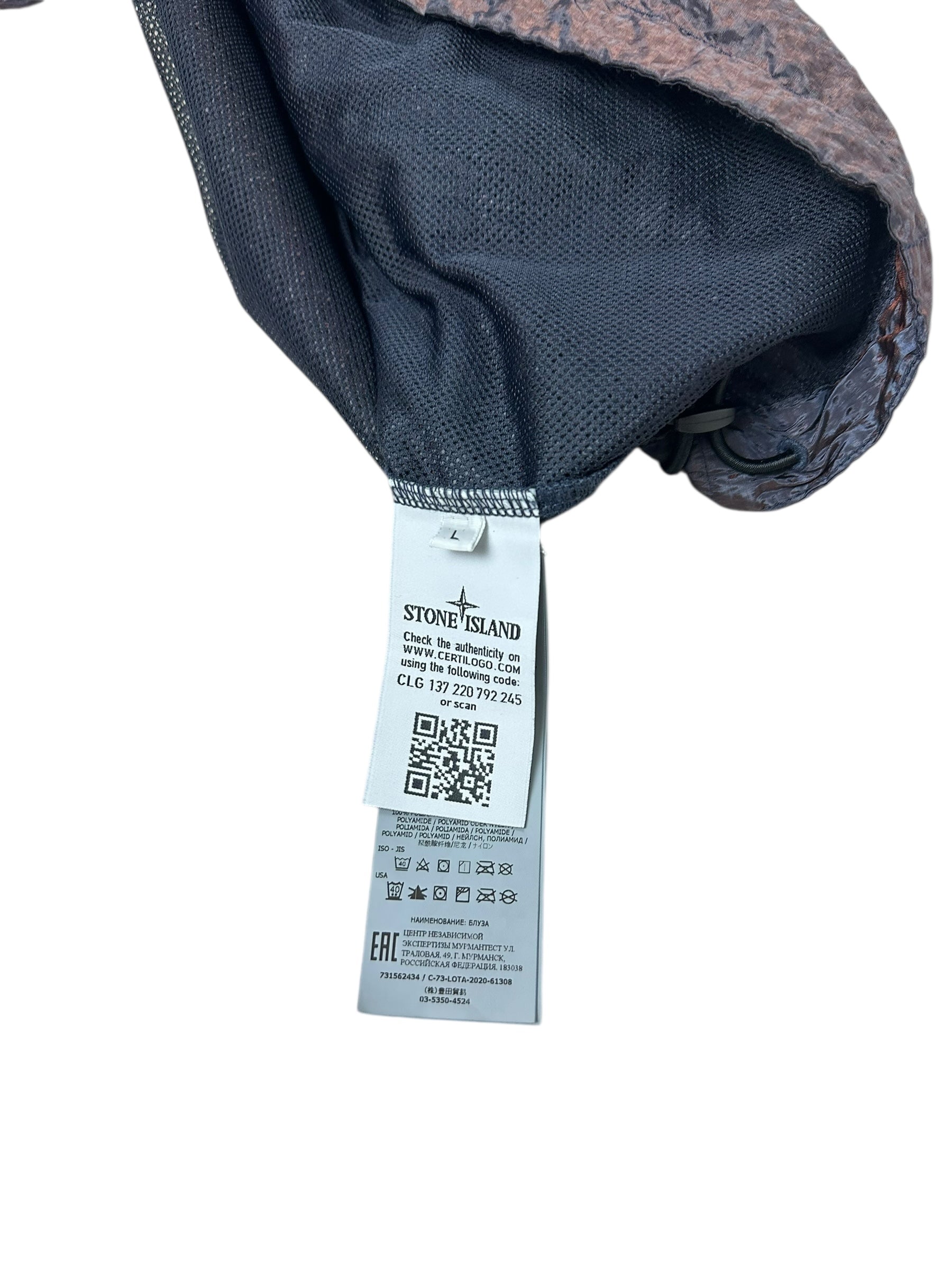 CREWNECK STONE ISLAND 3D EFFECT NYLON MÉTAL- PURPLE - TAILLE L