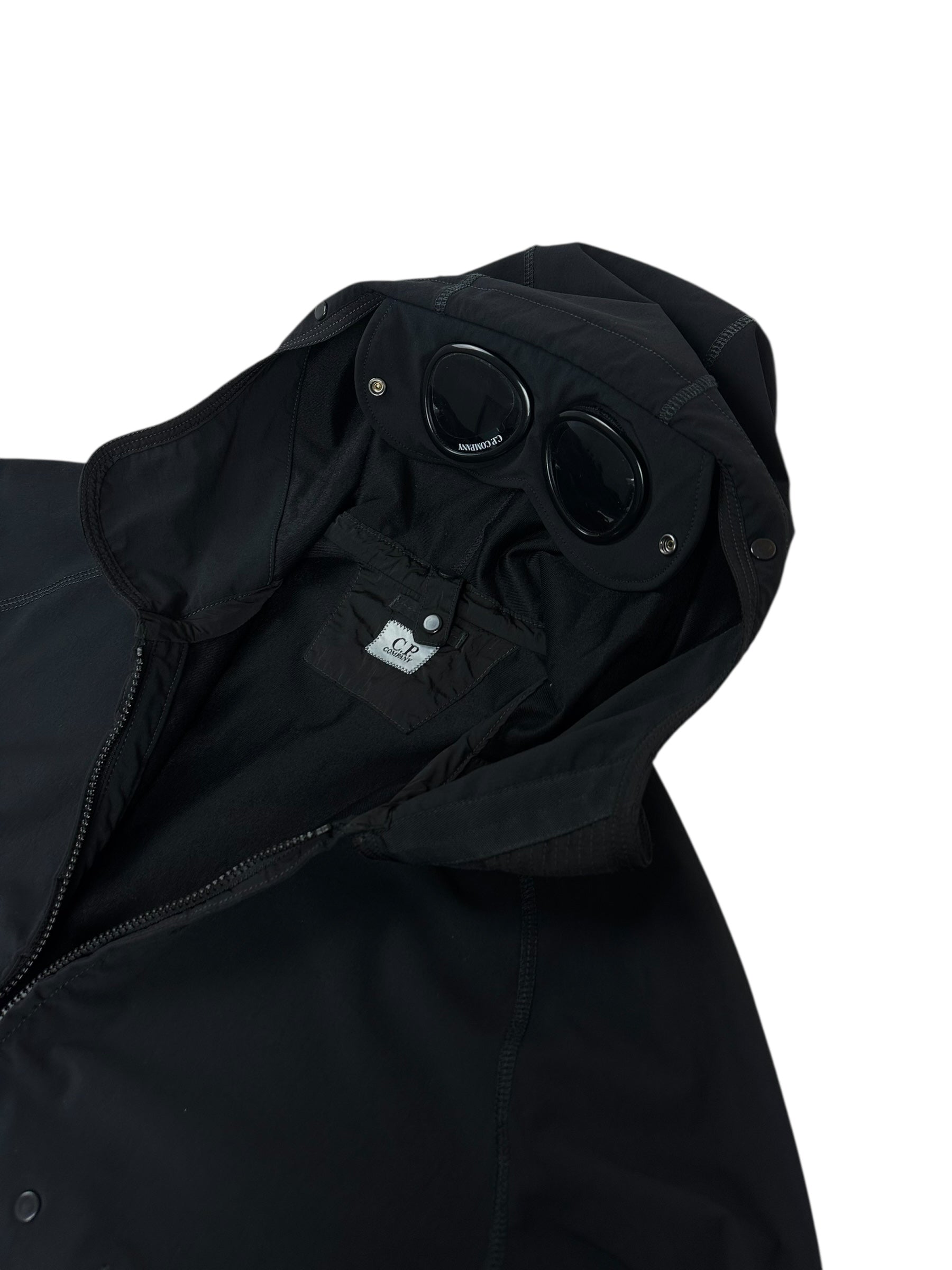 VESTE C.P COMPANY SHELL GOGGLE JACKET - NOIR - TAILLE 44