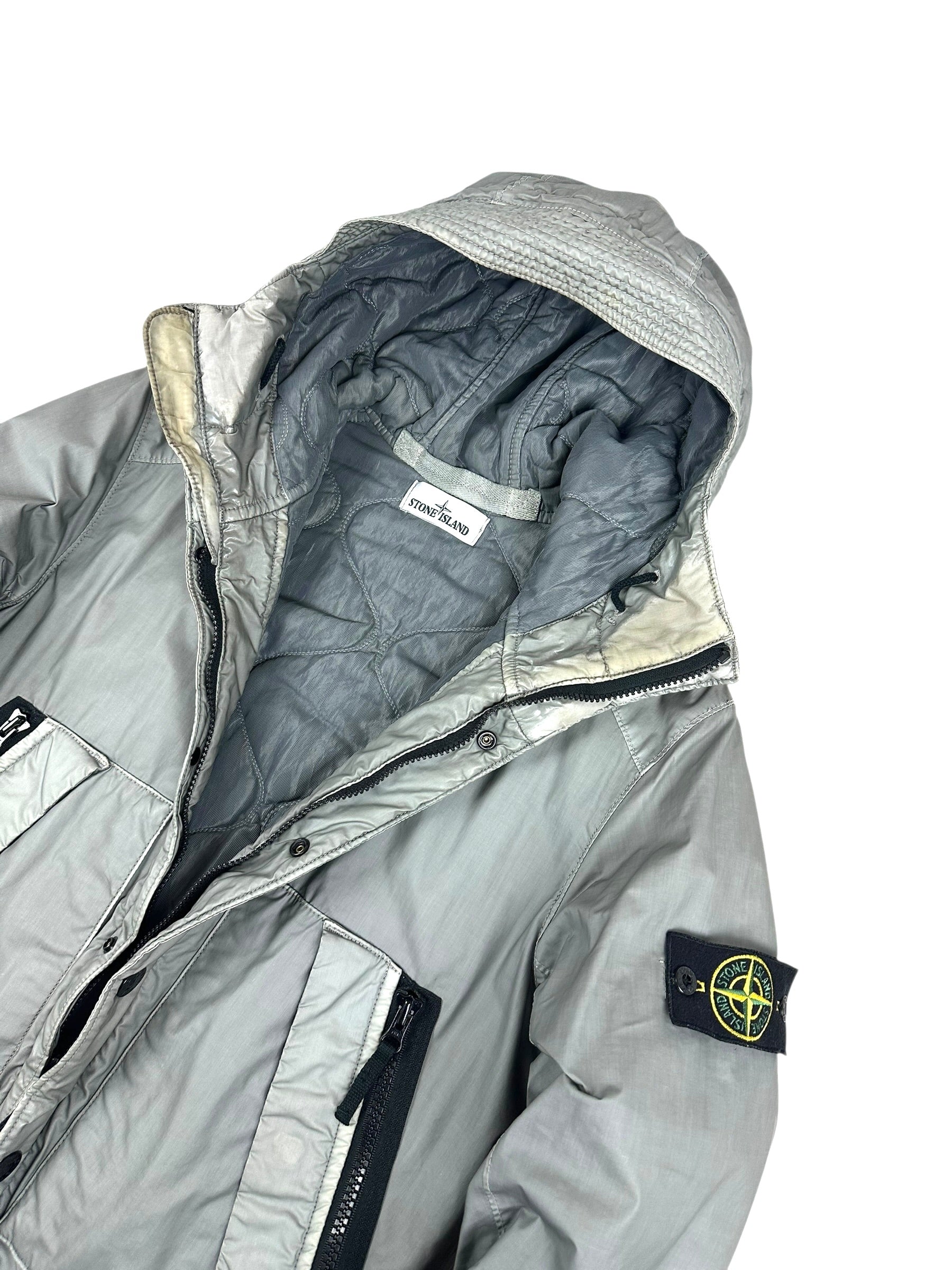 VESTE STONE ISLAND MUSSOLA GOMMATA - GRIS - TAILLE S