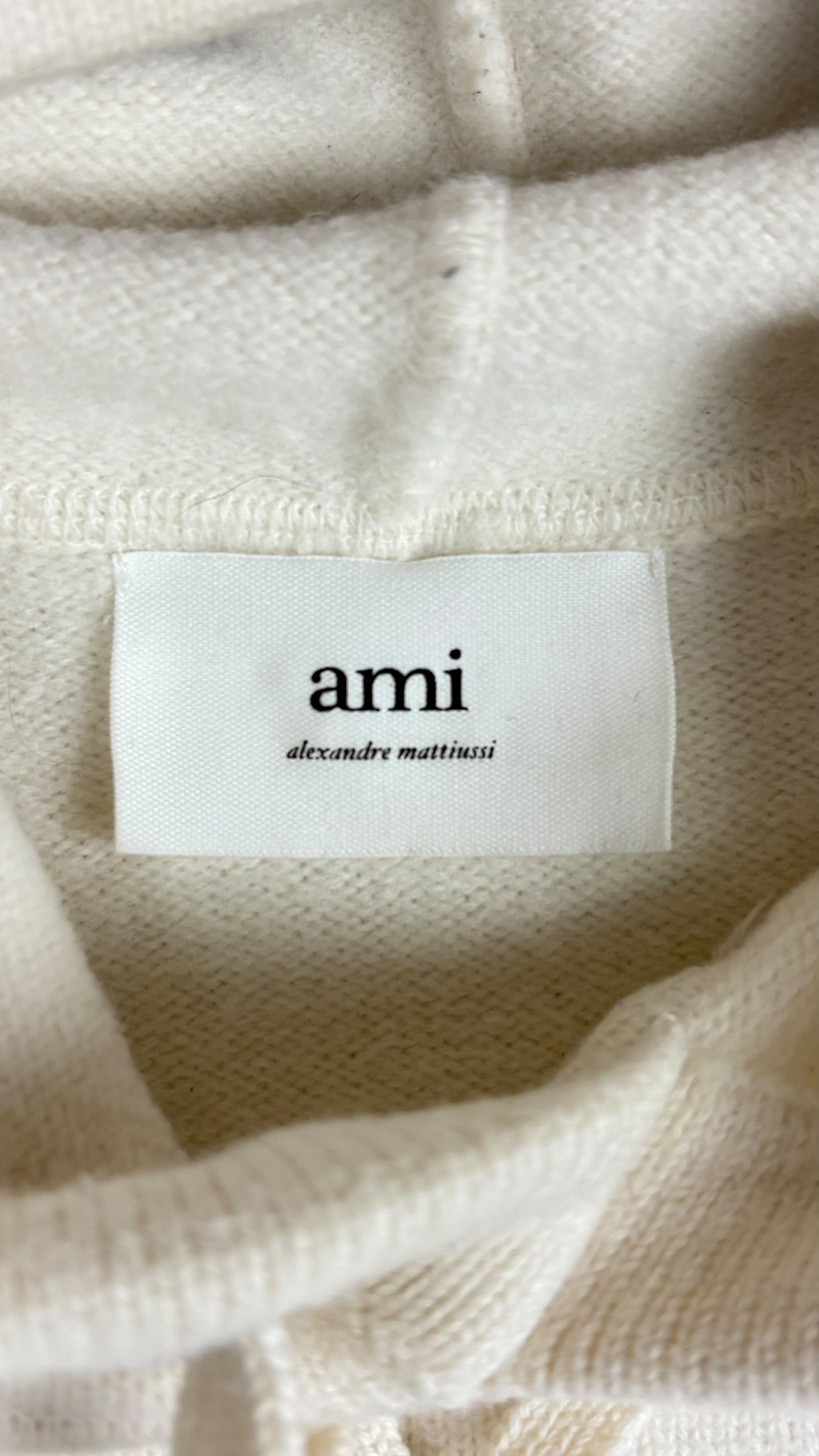 Hoodie Ami Paris blanc taille S - Détail