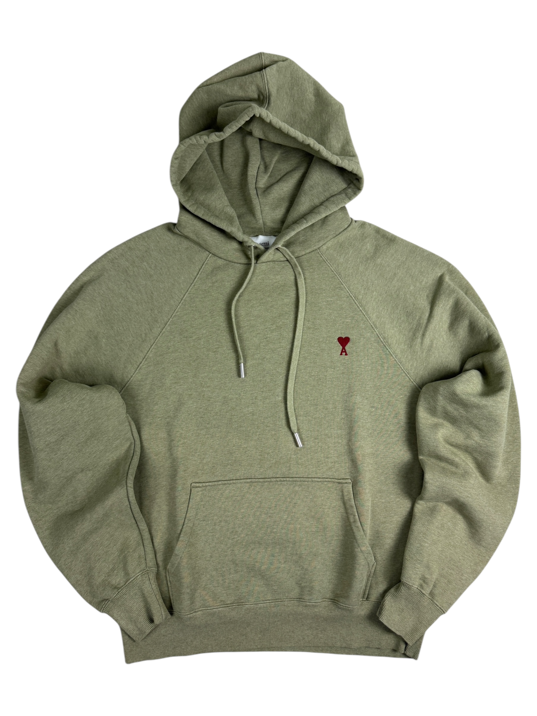 Hoodie Ami Paris kaki taille XL - Vue de face